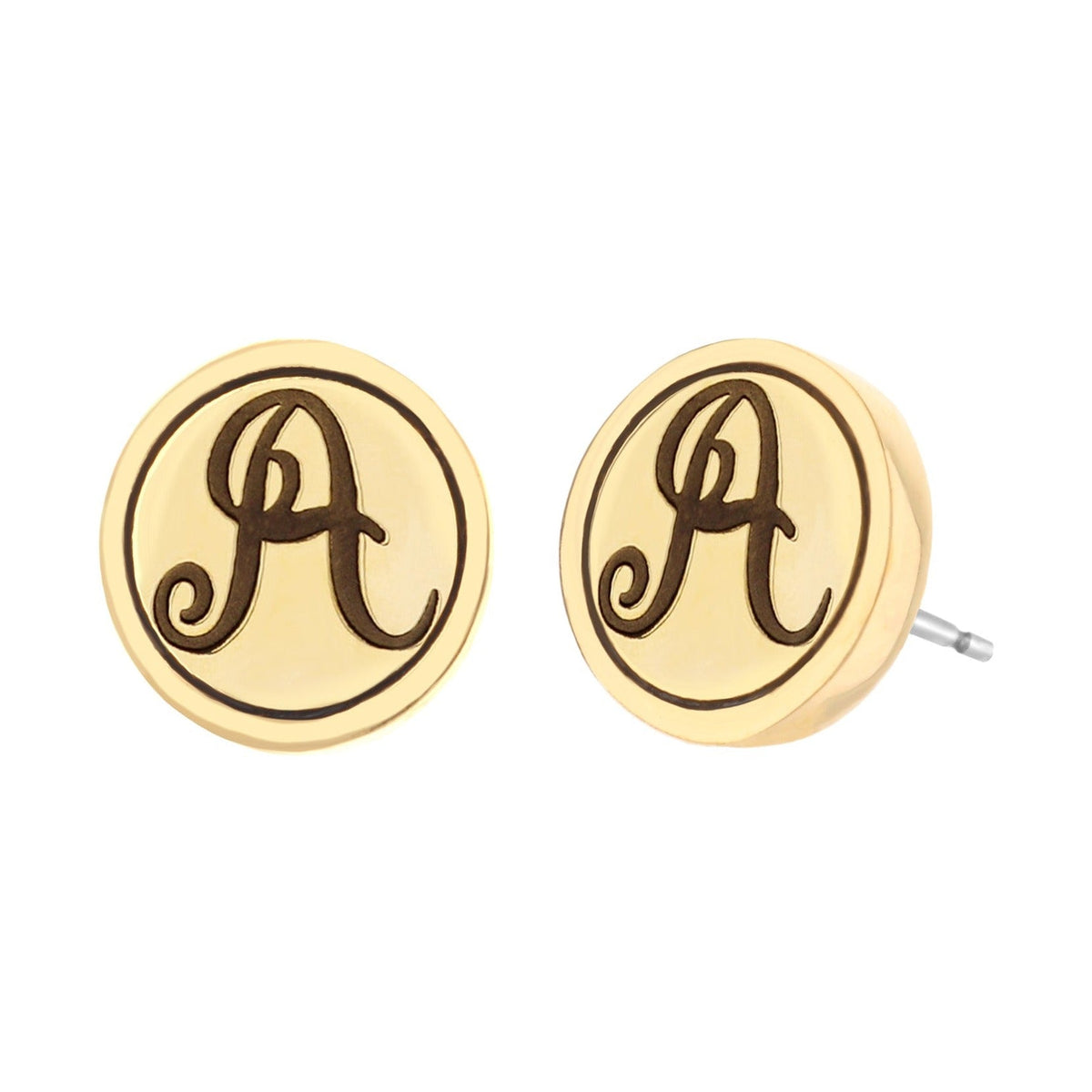 Initial A Earring