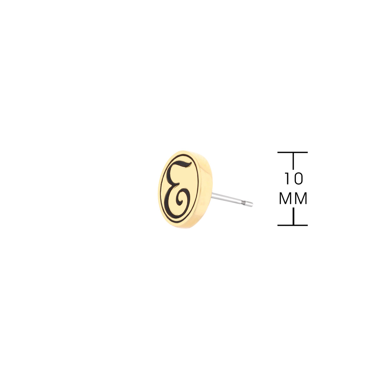 Initial E Earring