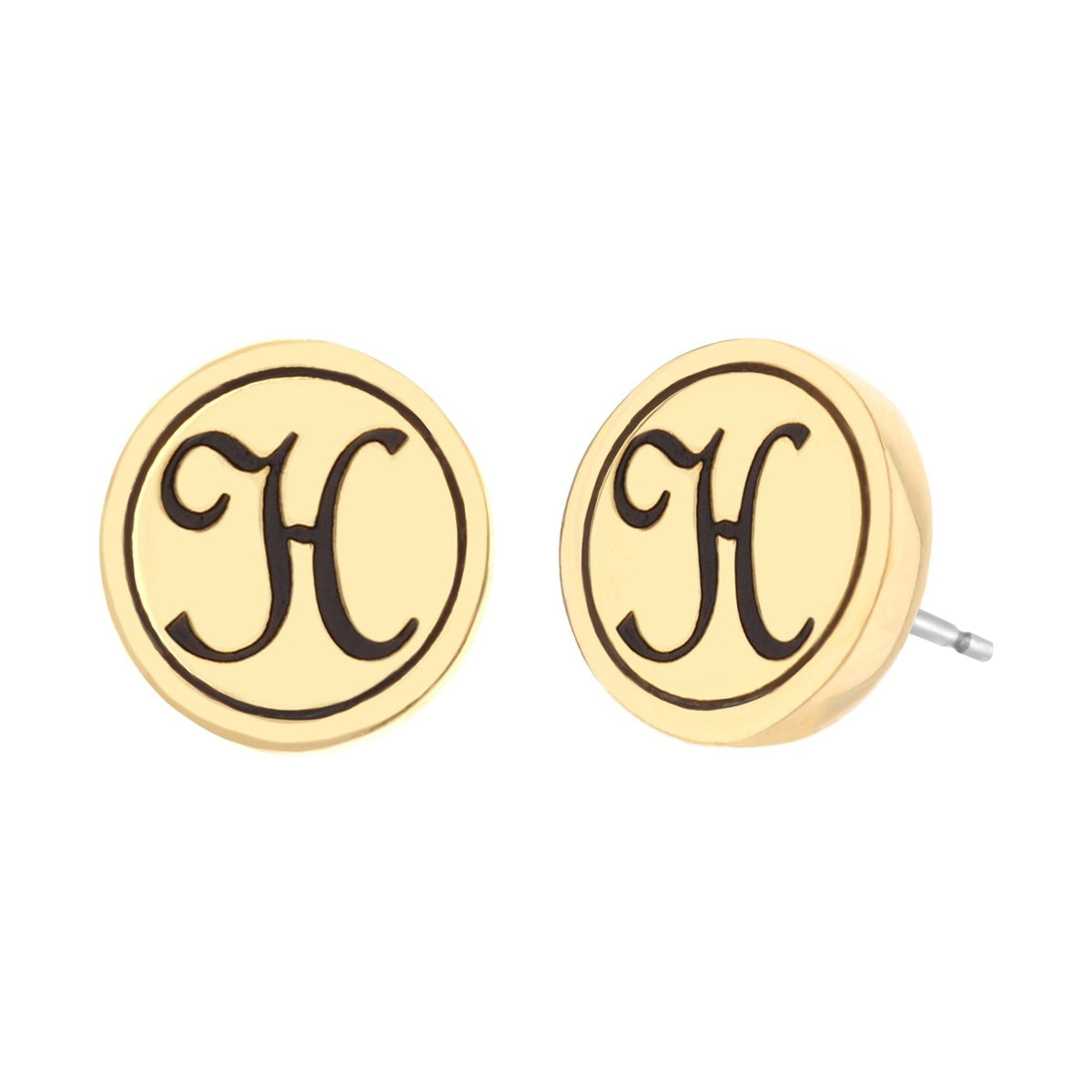 Initial H Earring