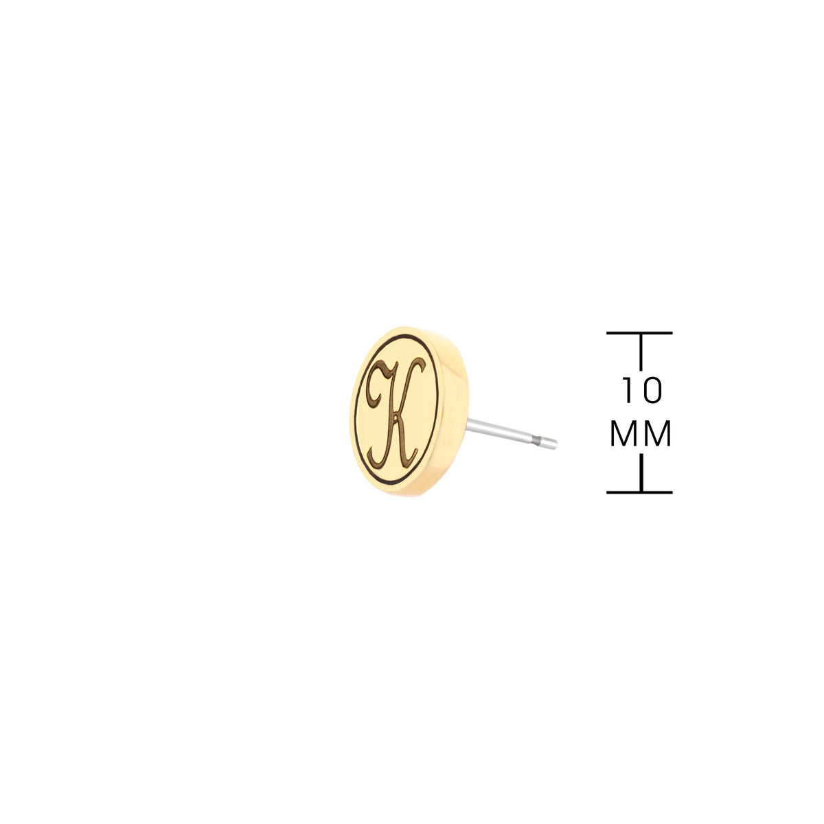 Initial K Earring