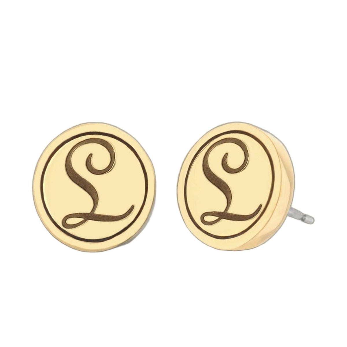 Initial L Earring