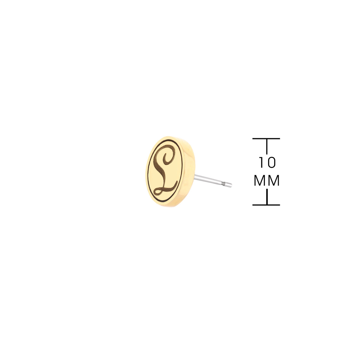 Initial L Earring