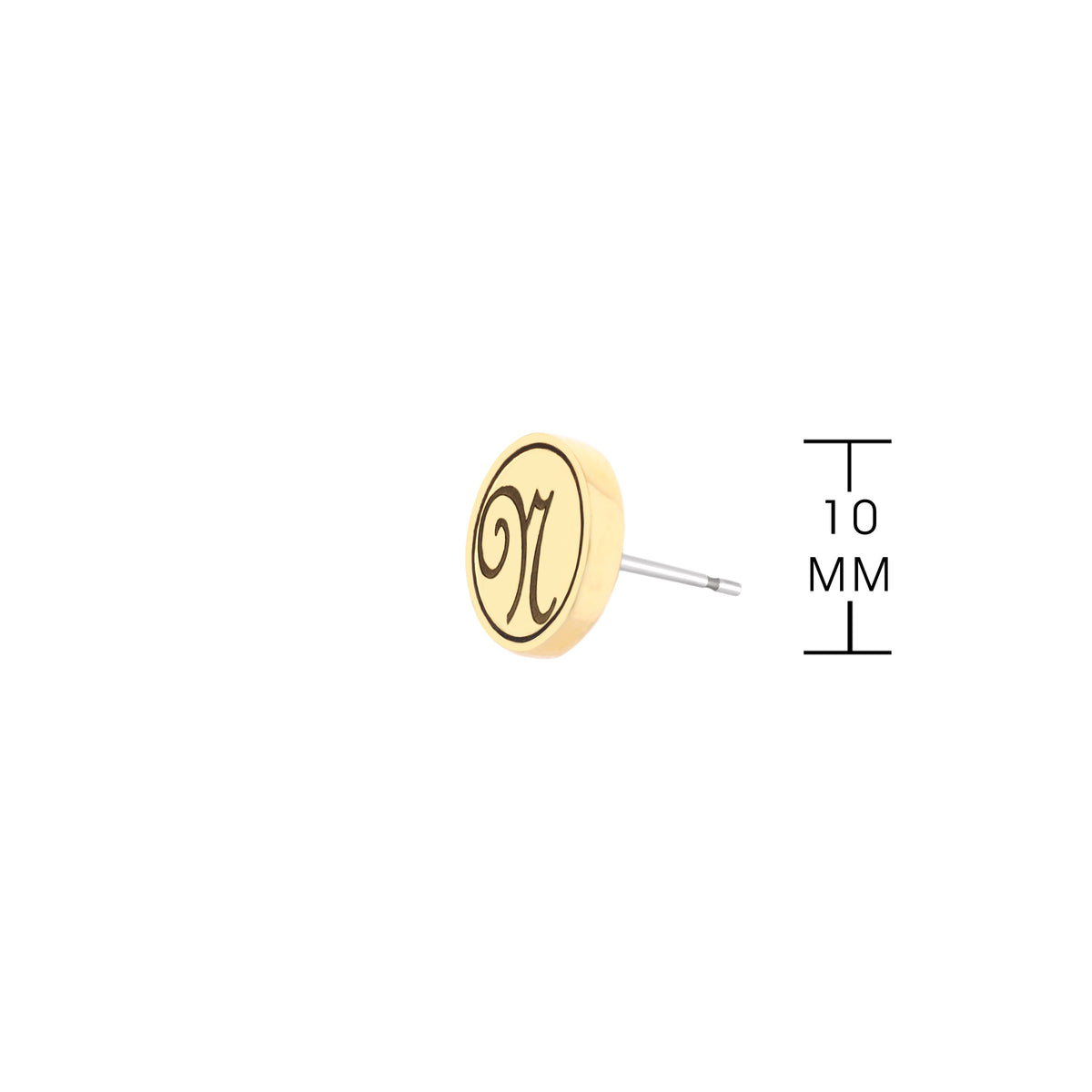 Initial N Earring