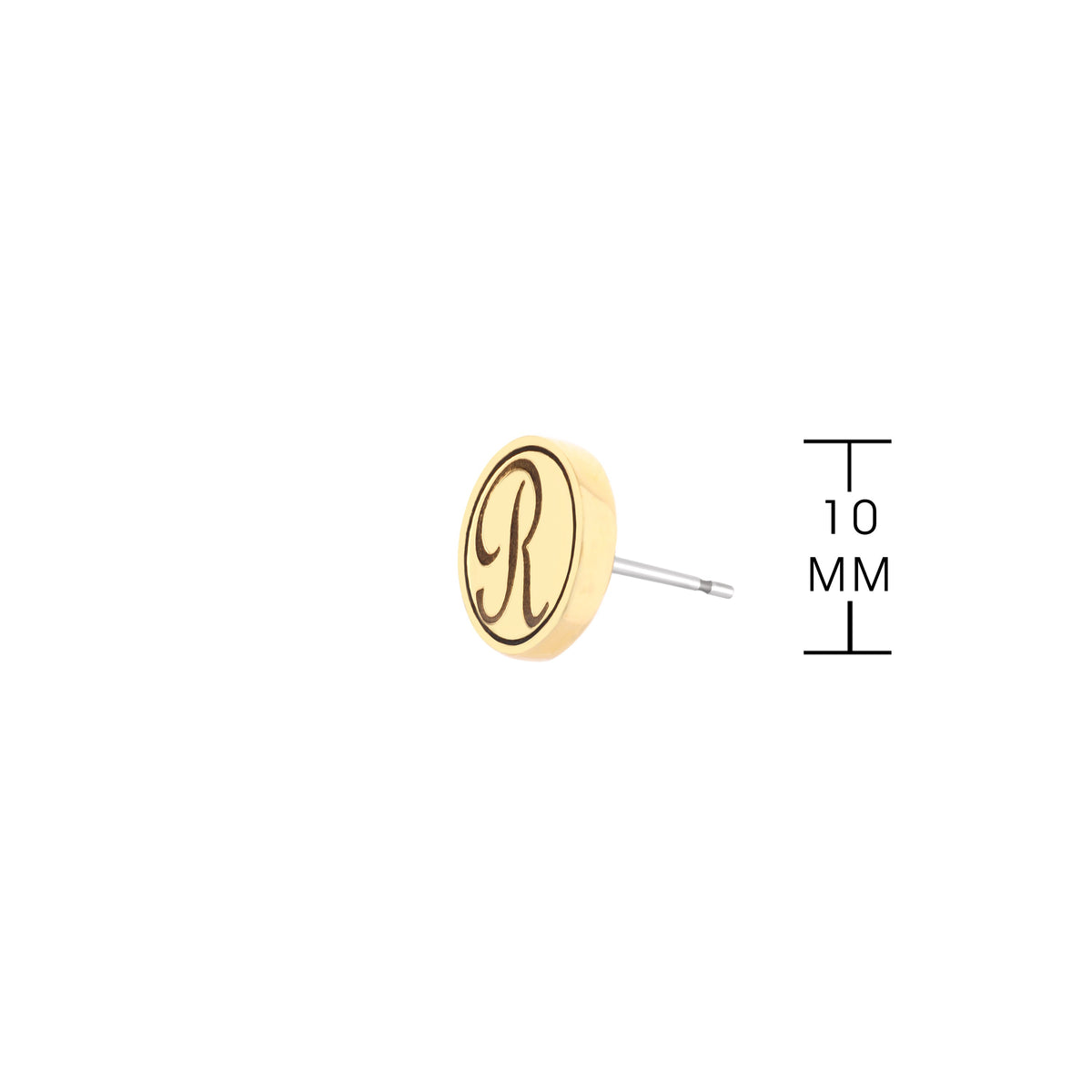 Initial R Earring