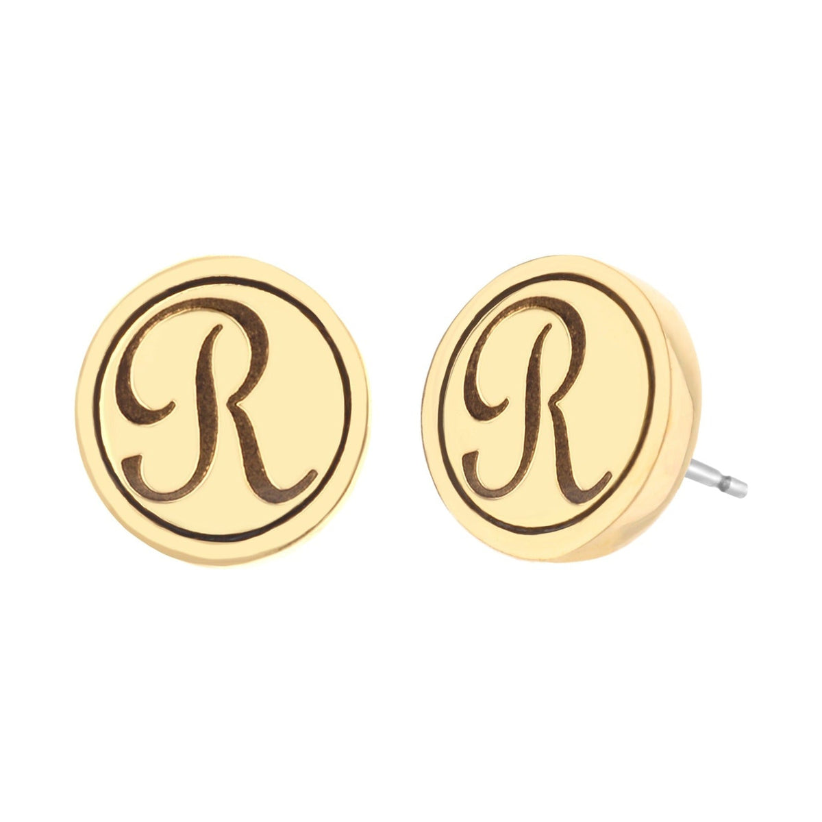 Initial R Earring