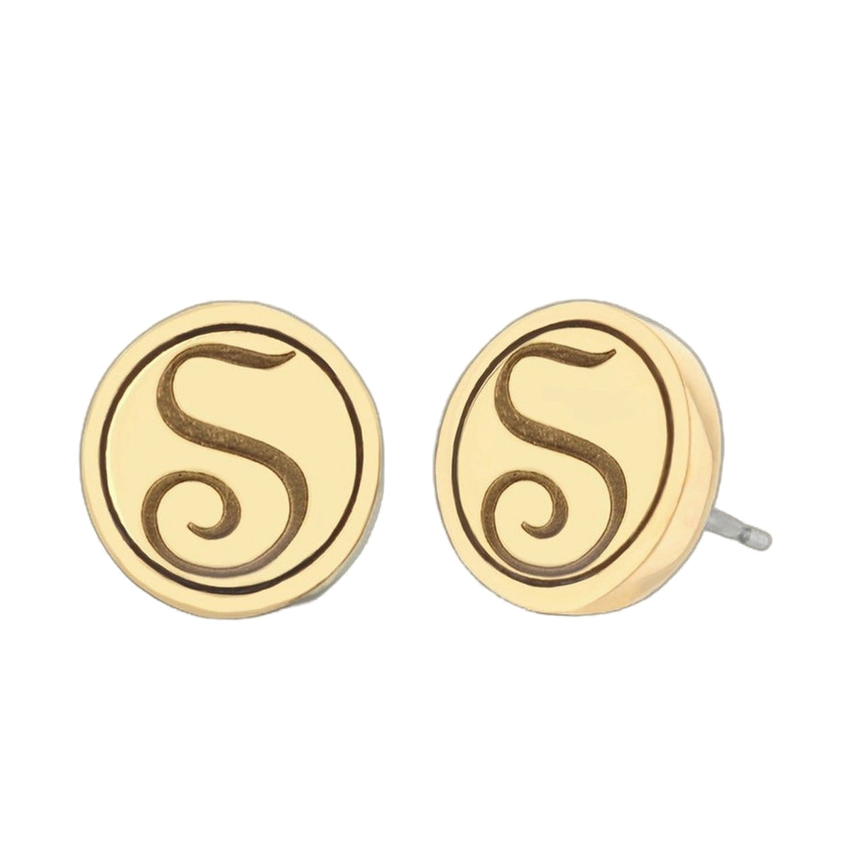Initial S Earring