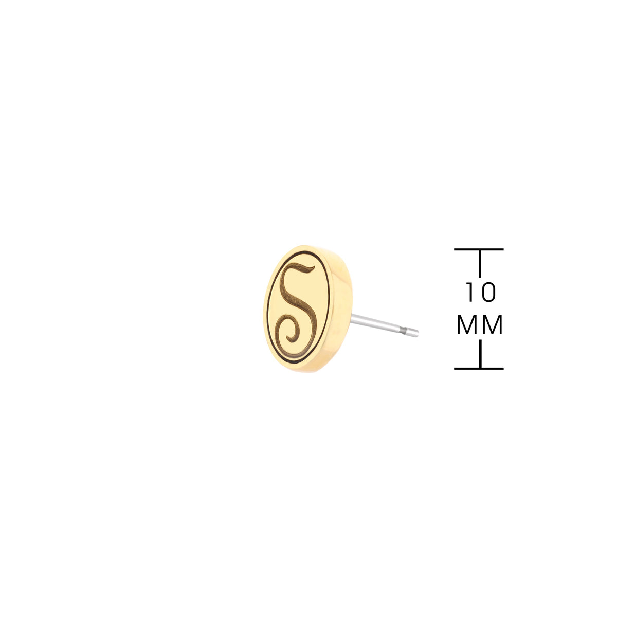 Initial S Earring