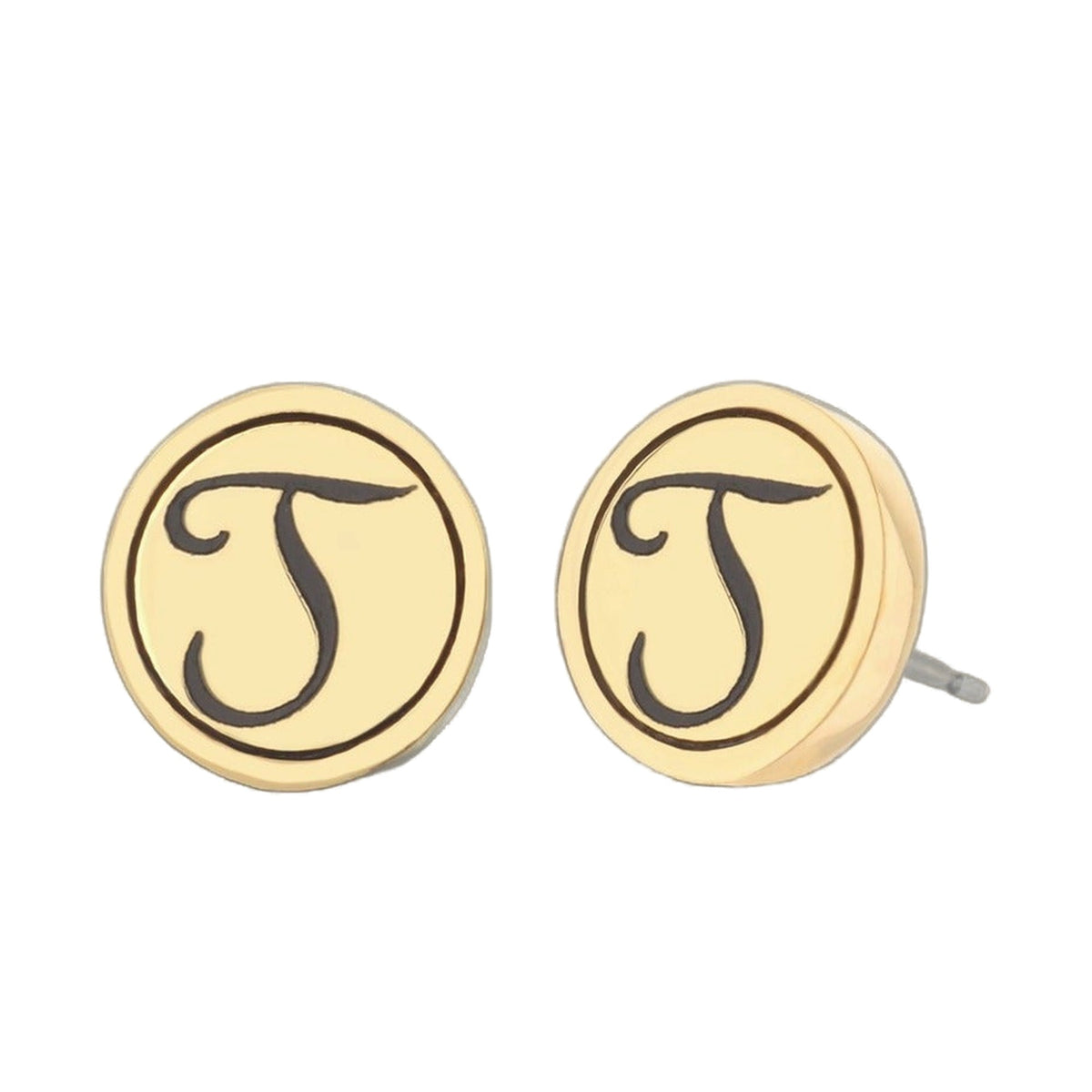 Initial T Earring