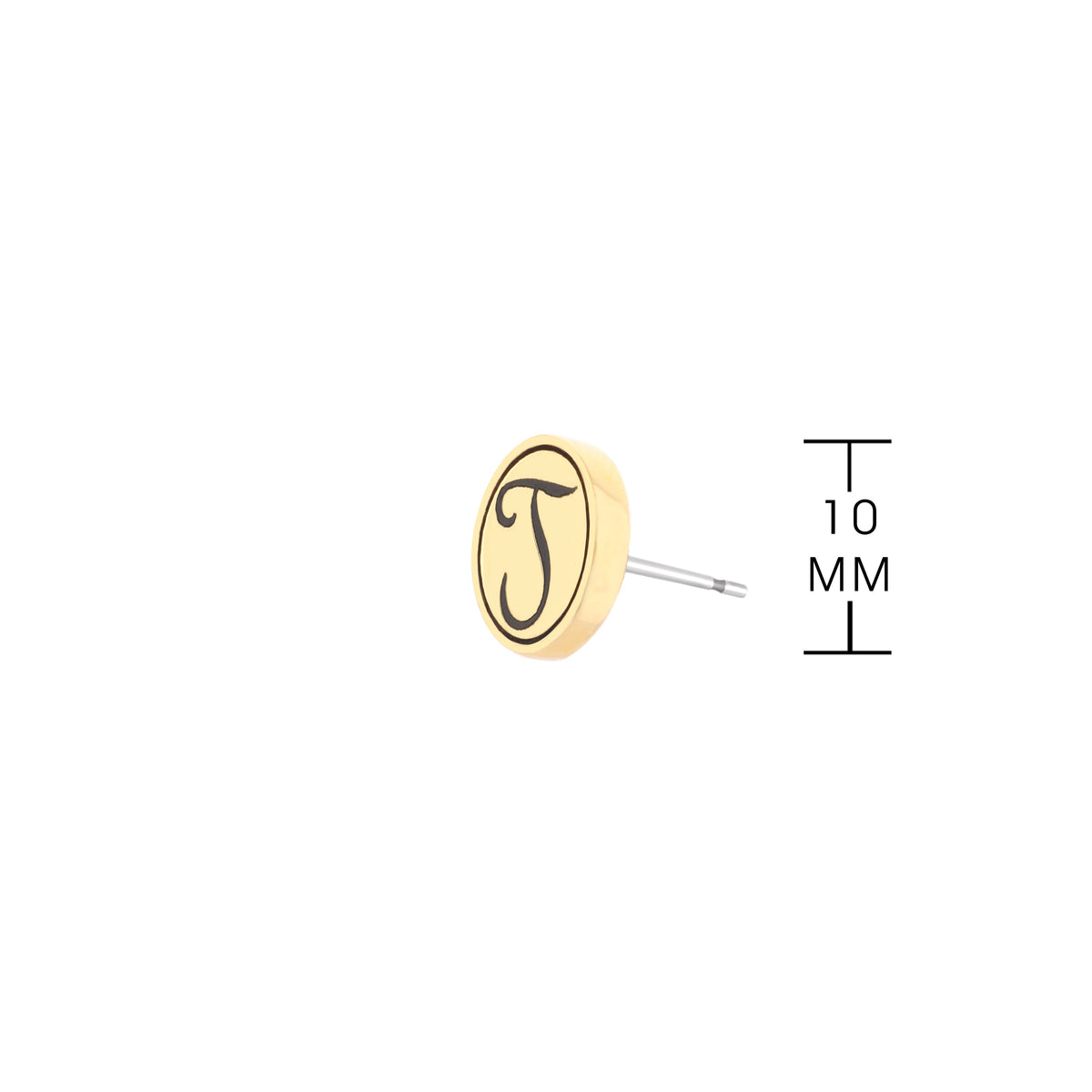 Initial T Earring