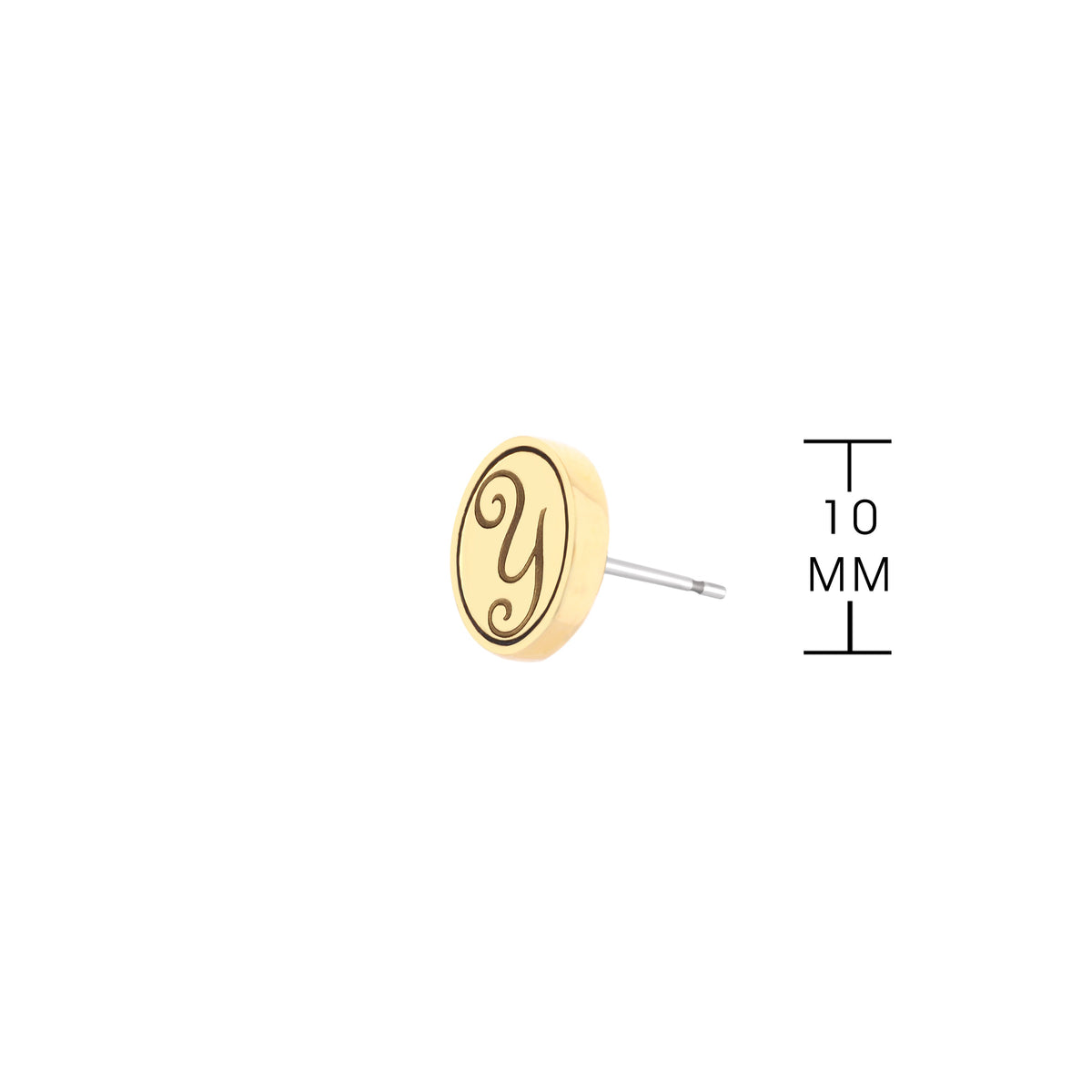 Initial Y Earring