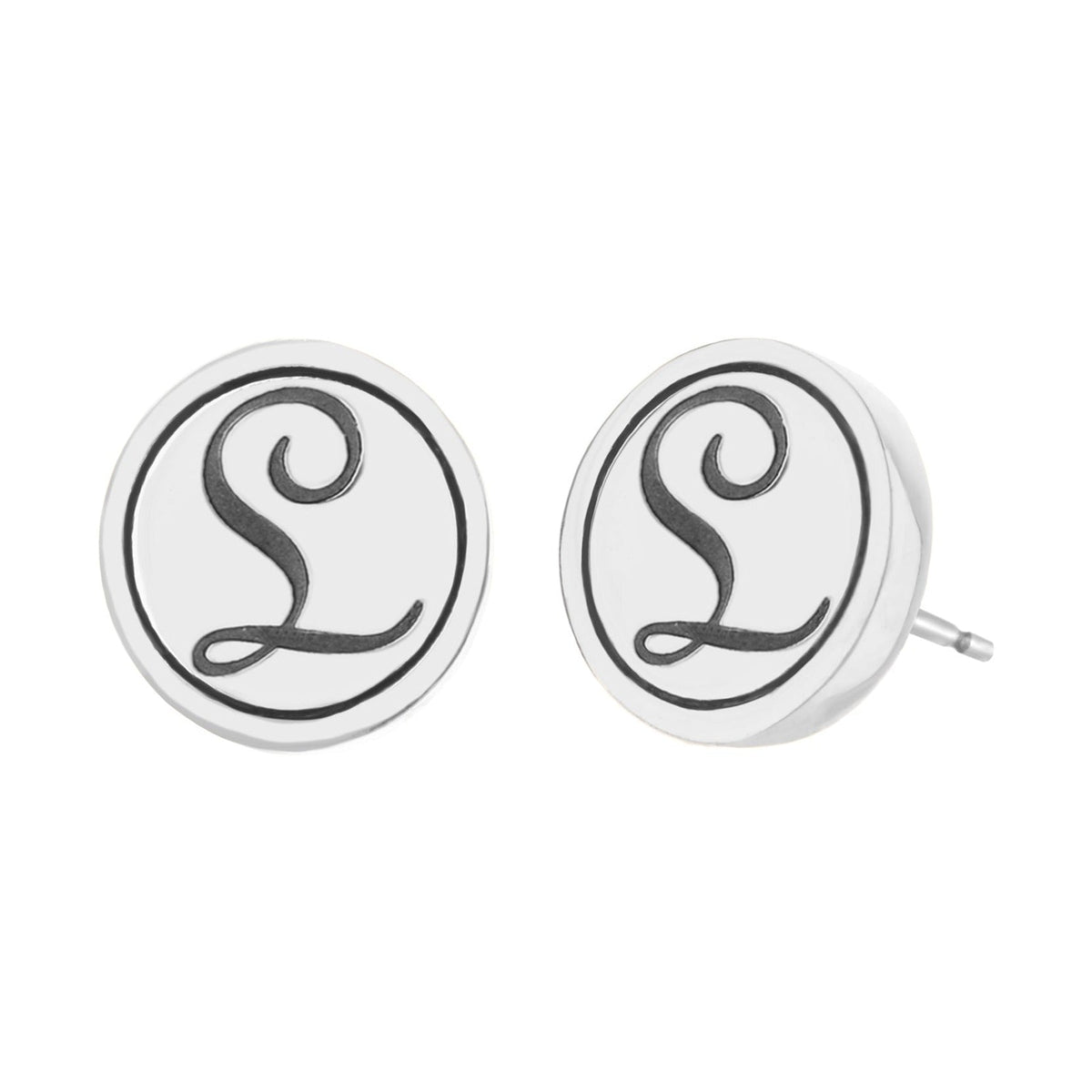 Initial L Earring