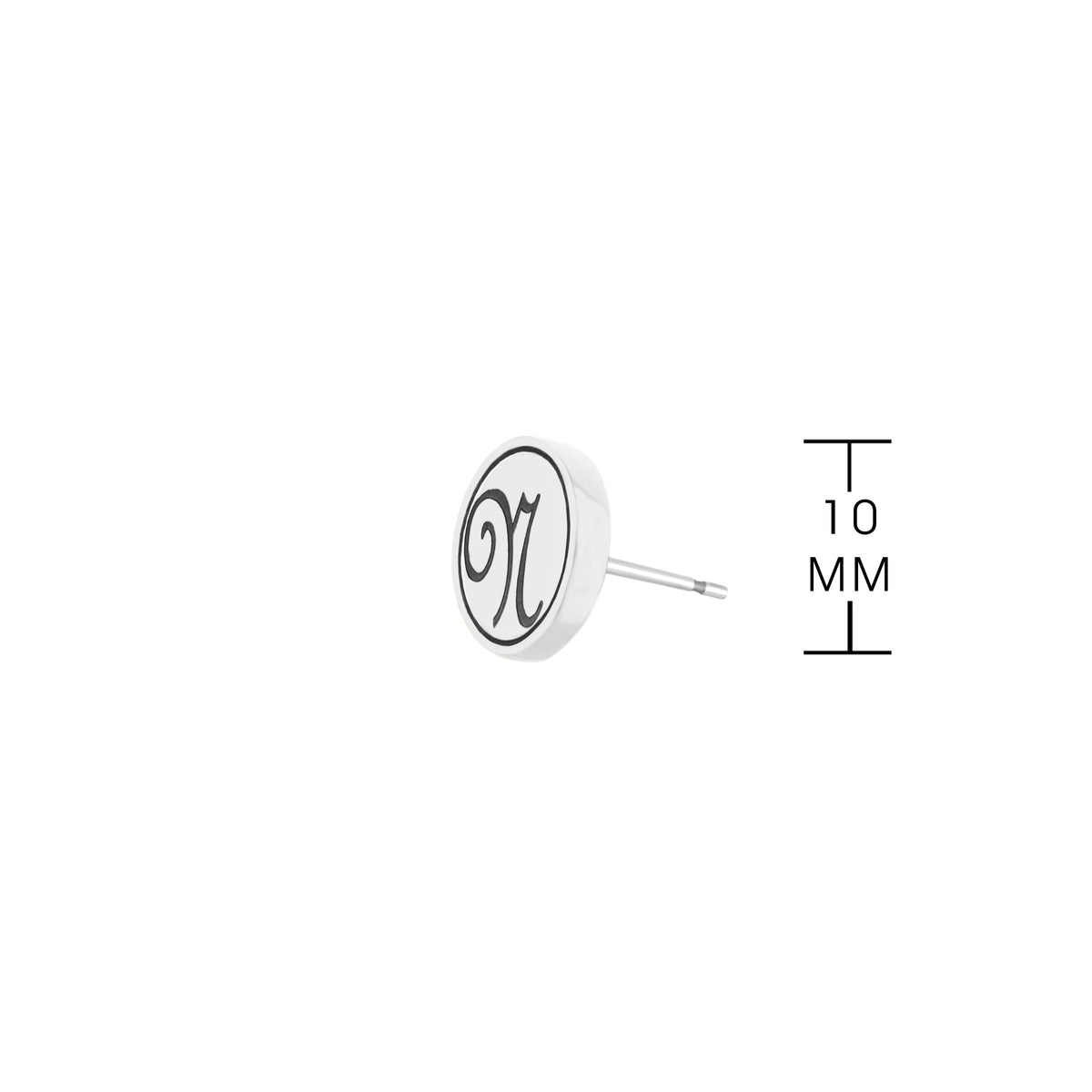 Initial N Earring