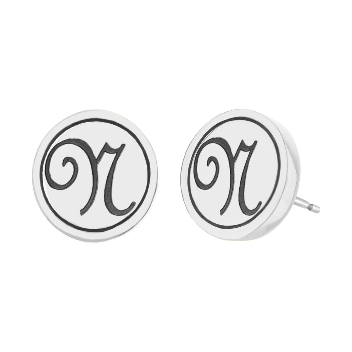 Initial N Earring
