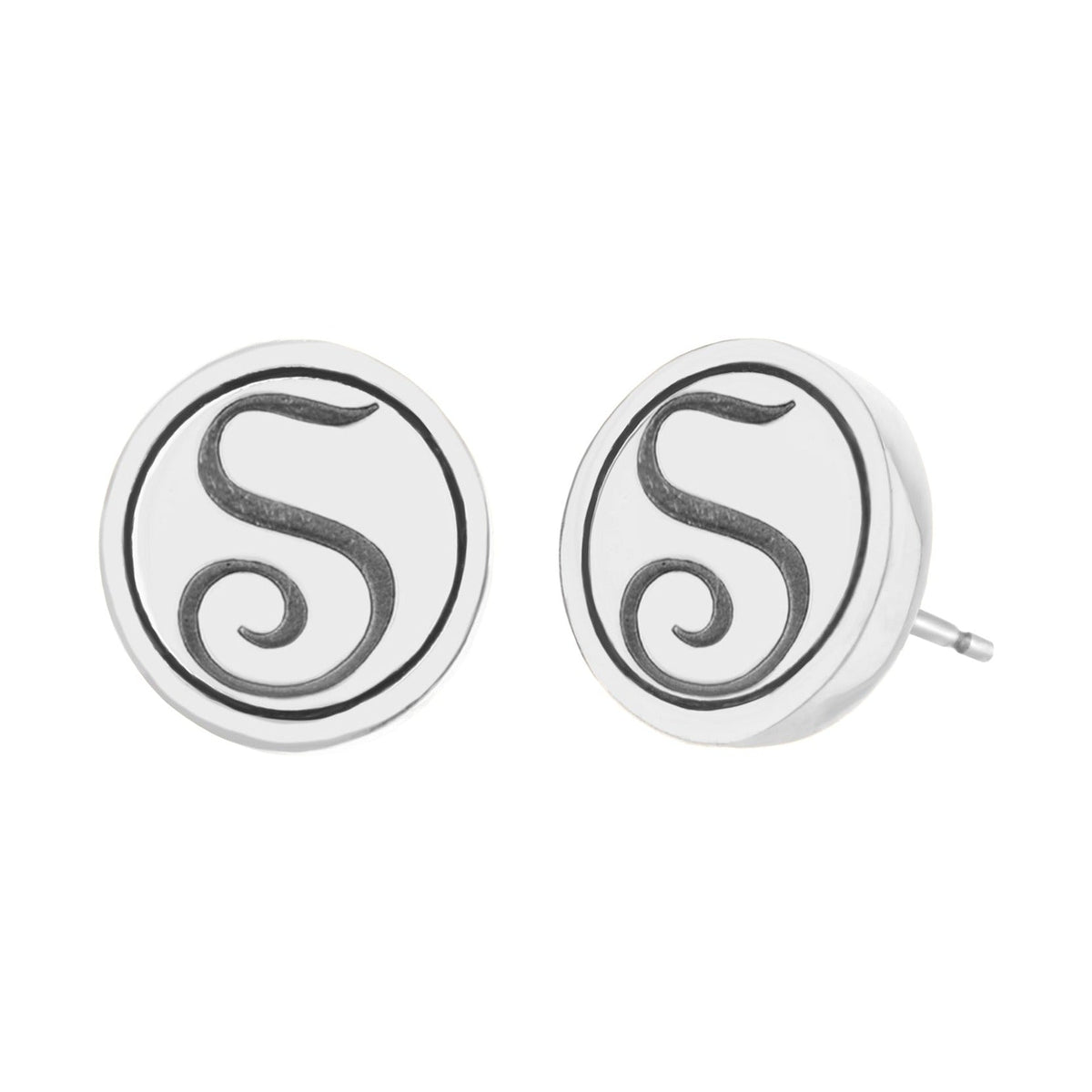 Initial S Earring