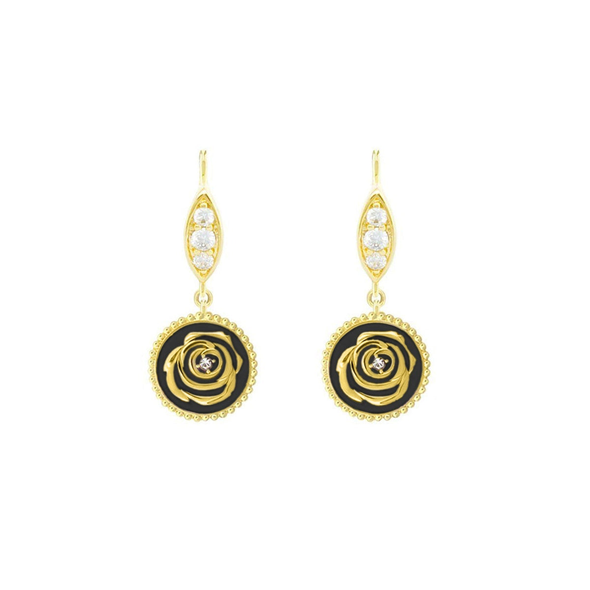 Rosie Passion Earrings — Leverback Drop