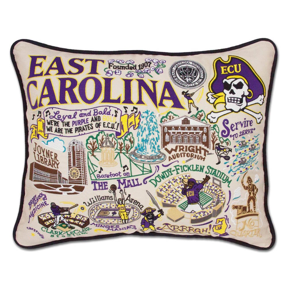 East Carolina University Collegiate Embroidered Pillow by CatStudio by Quirks! at Shirley Shoppe