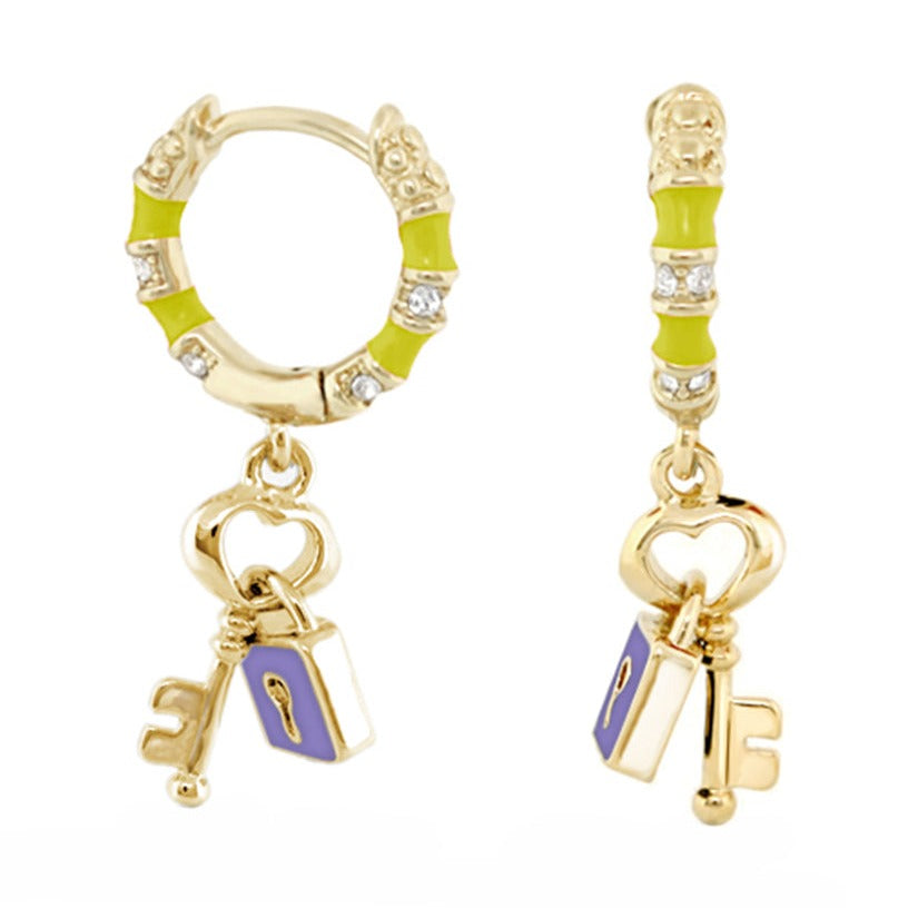 Lock and Key Earrings