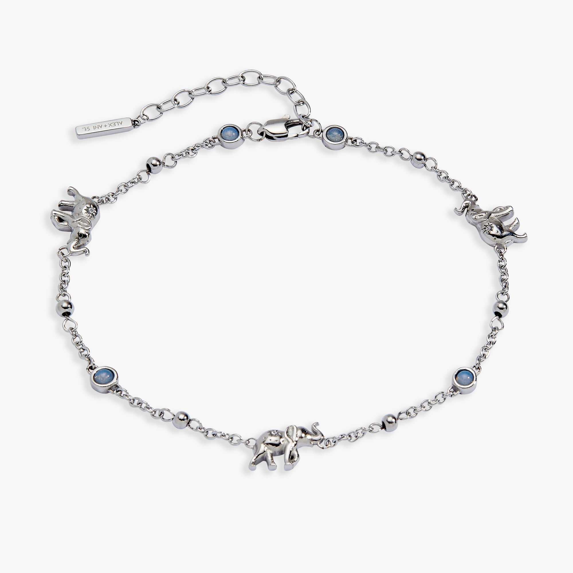 Elephant Inline Charm Anklet by ALEX AND ANI at Shirley Shoppe