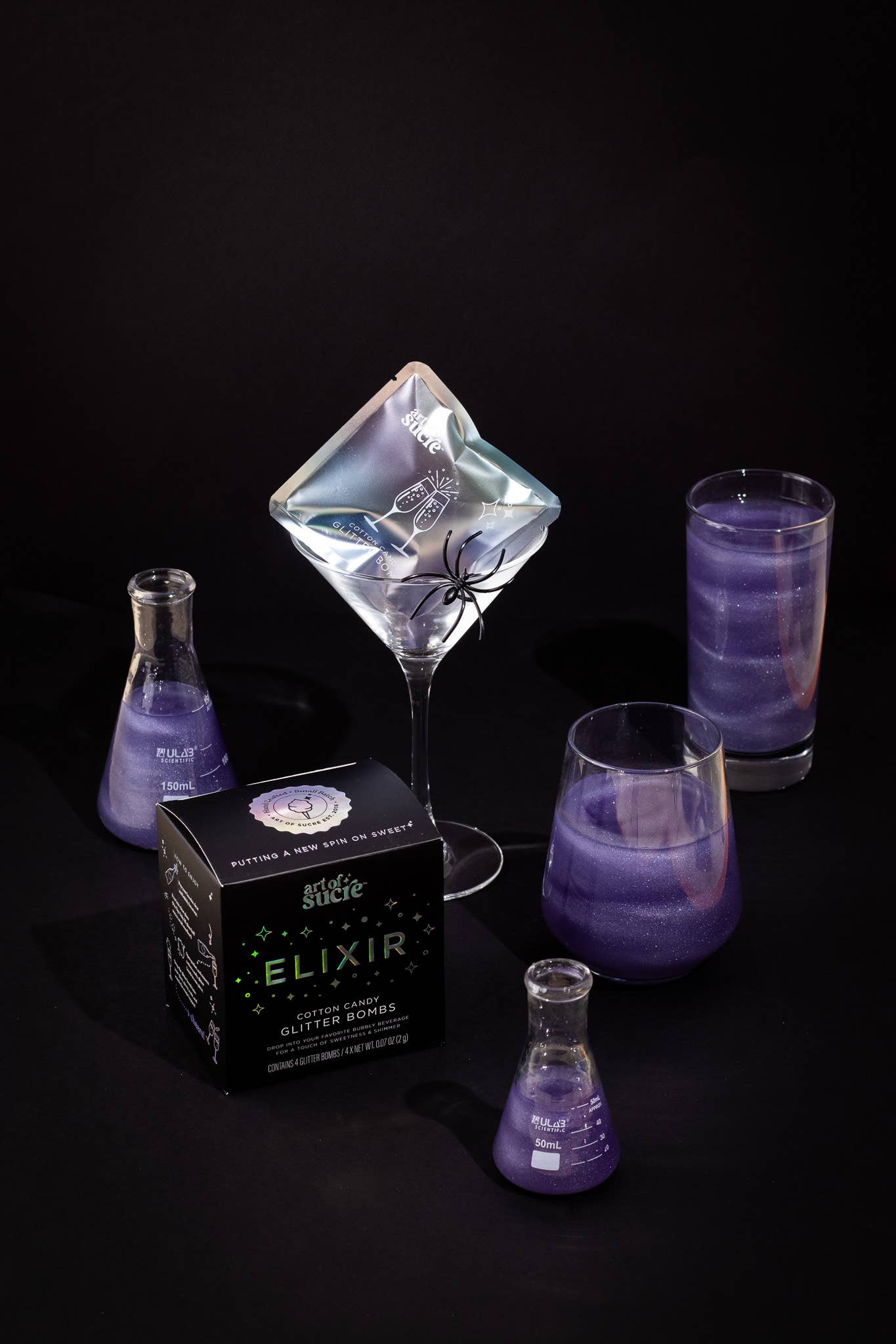 Elixir Cotton Candy Drink Glitter Bombs by Quirks! at Shirley Shoppe