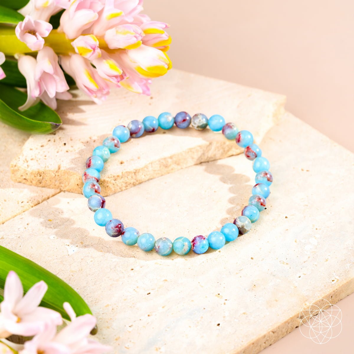 Empath’s Shield – Aqua Terra Jasper Bracelet | 6mm by Conscious Items at Shirley Shoppe