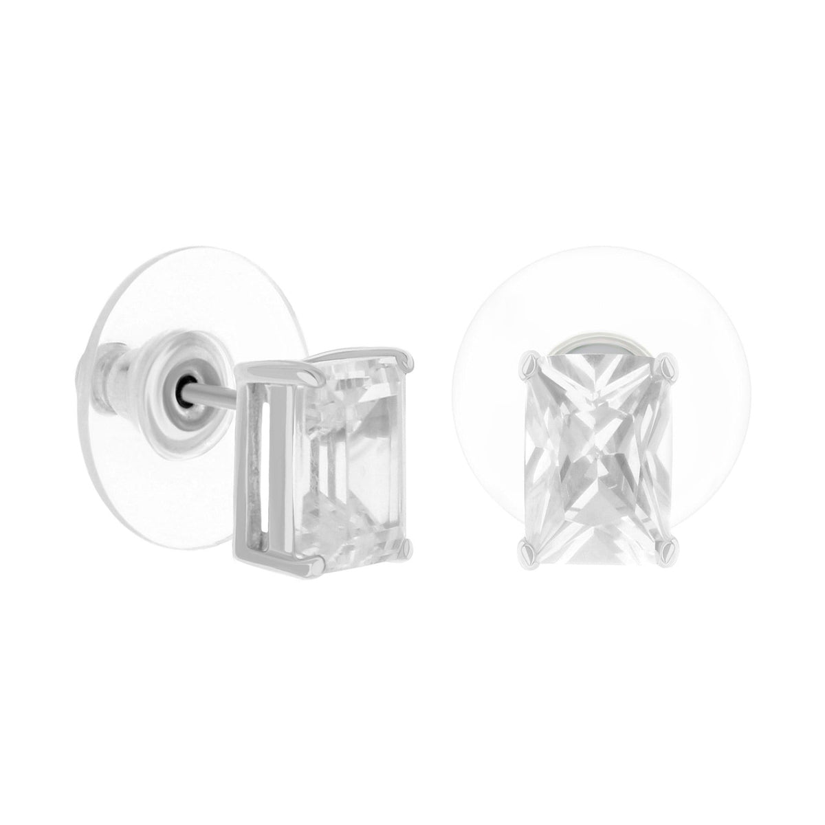 925 Princess Cut Earrings
