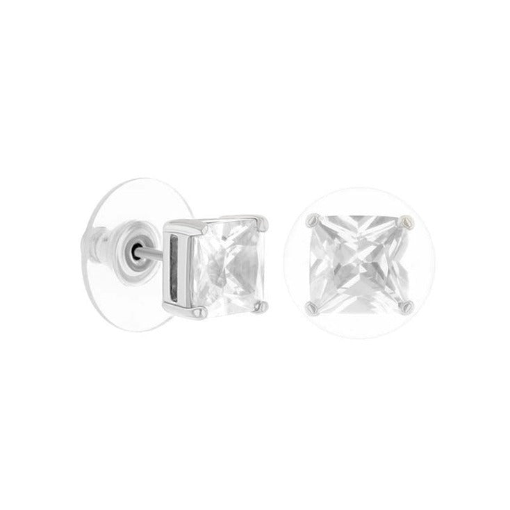 925 Princess Cut Earrings