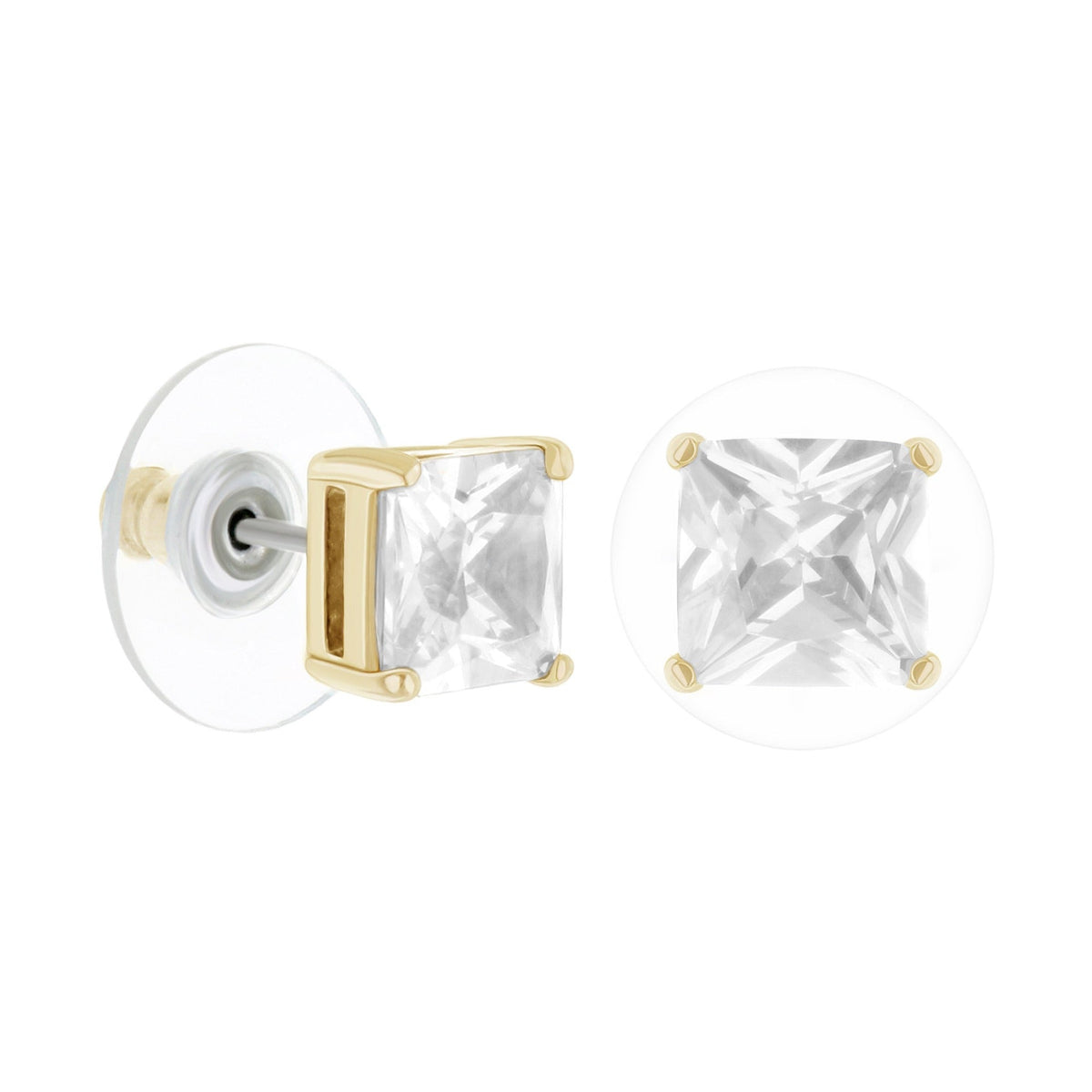 925 Princess Cut Earrings