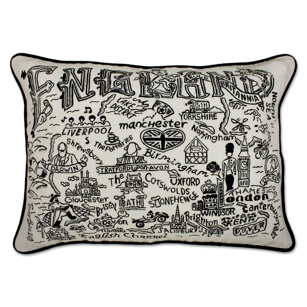 England Hand - Guided Machine Pillow by CatStudio by Quirks! at Shirley Shoppe