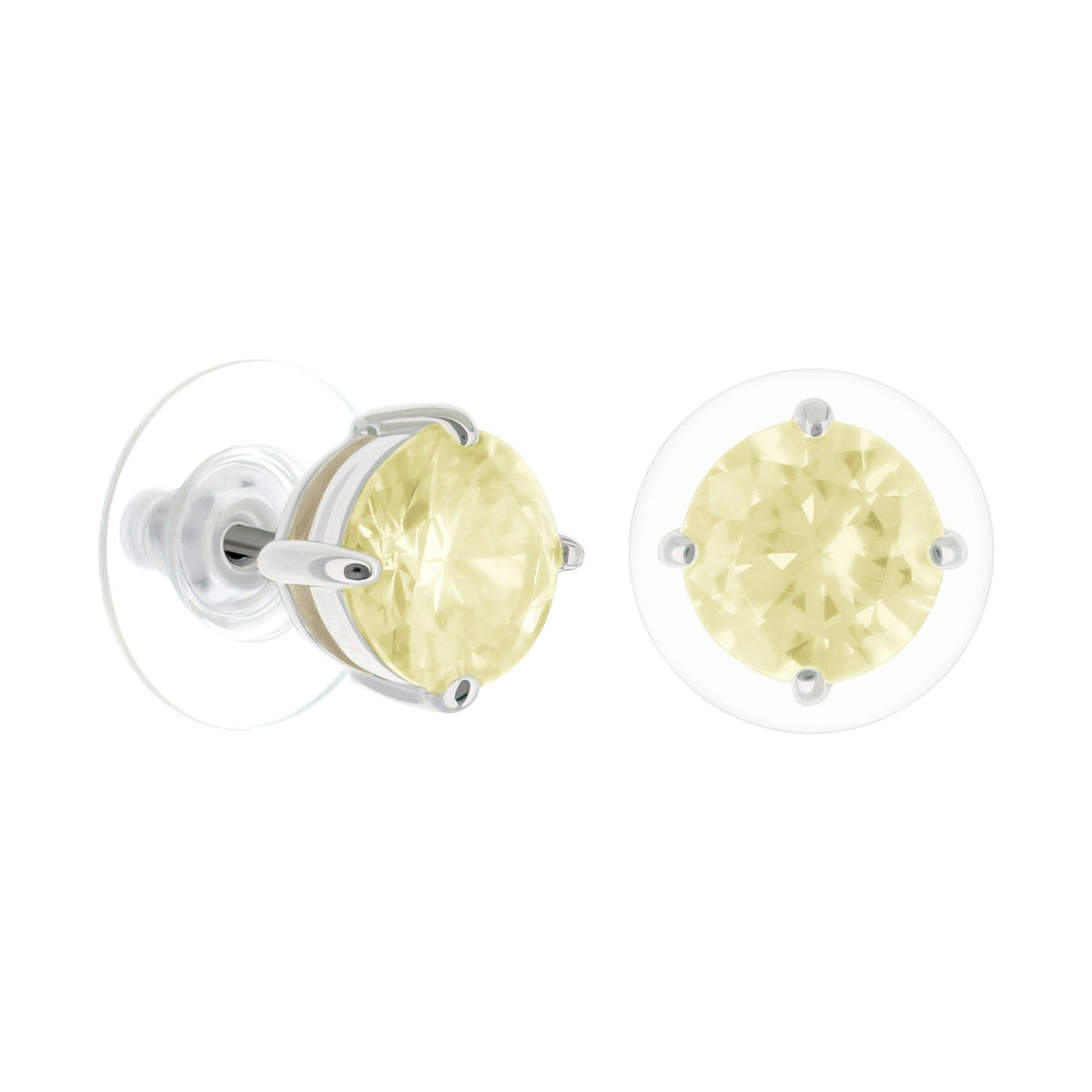 925 Stud Earrings 2 Ct