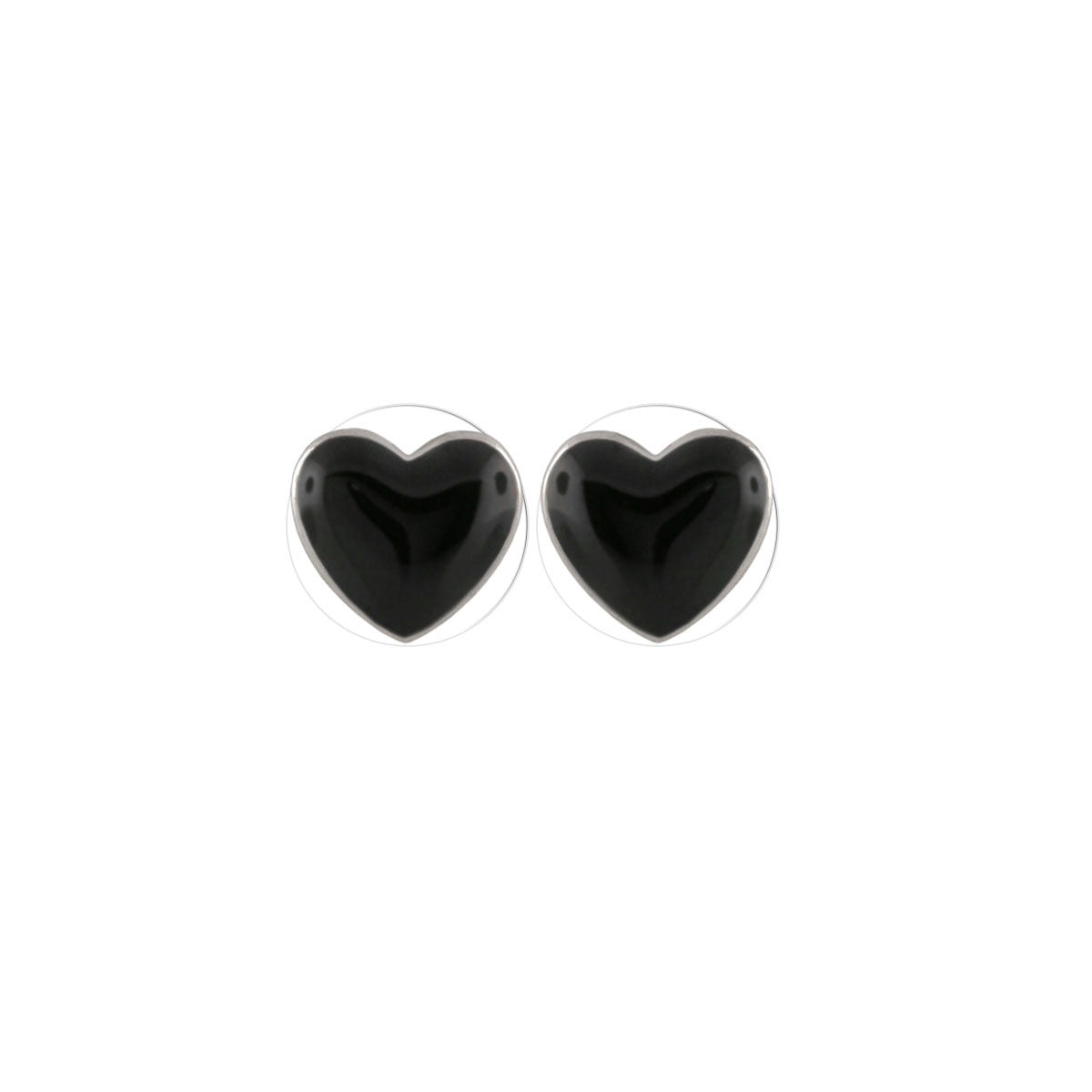 Heart Enamel Earrings