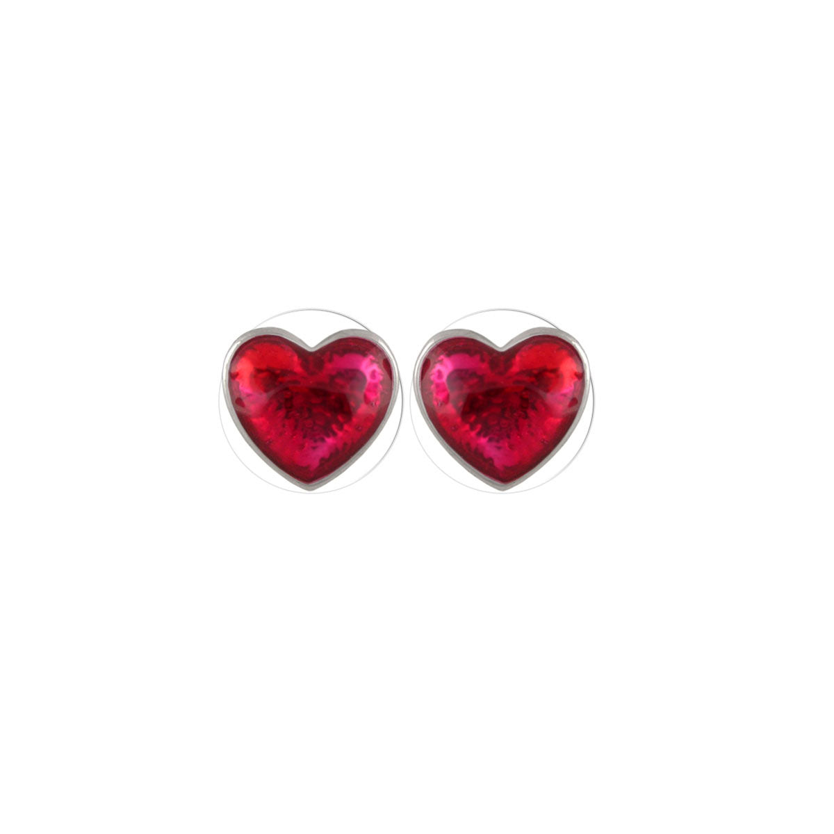 Heart Enamel Earrings