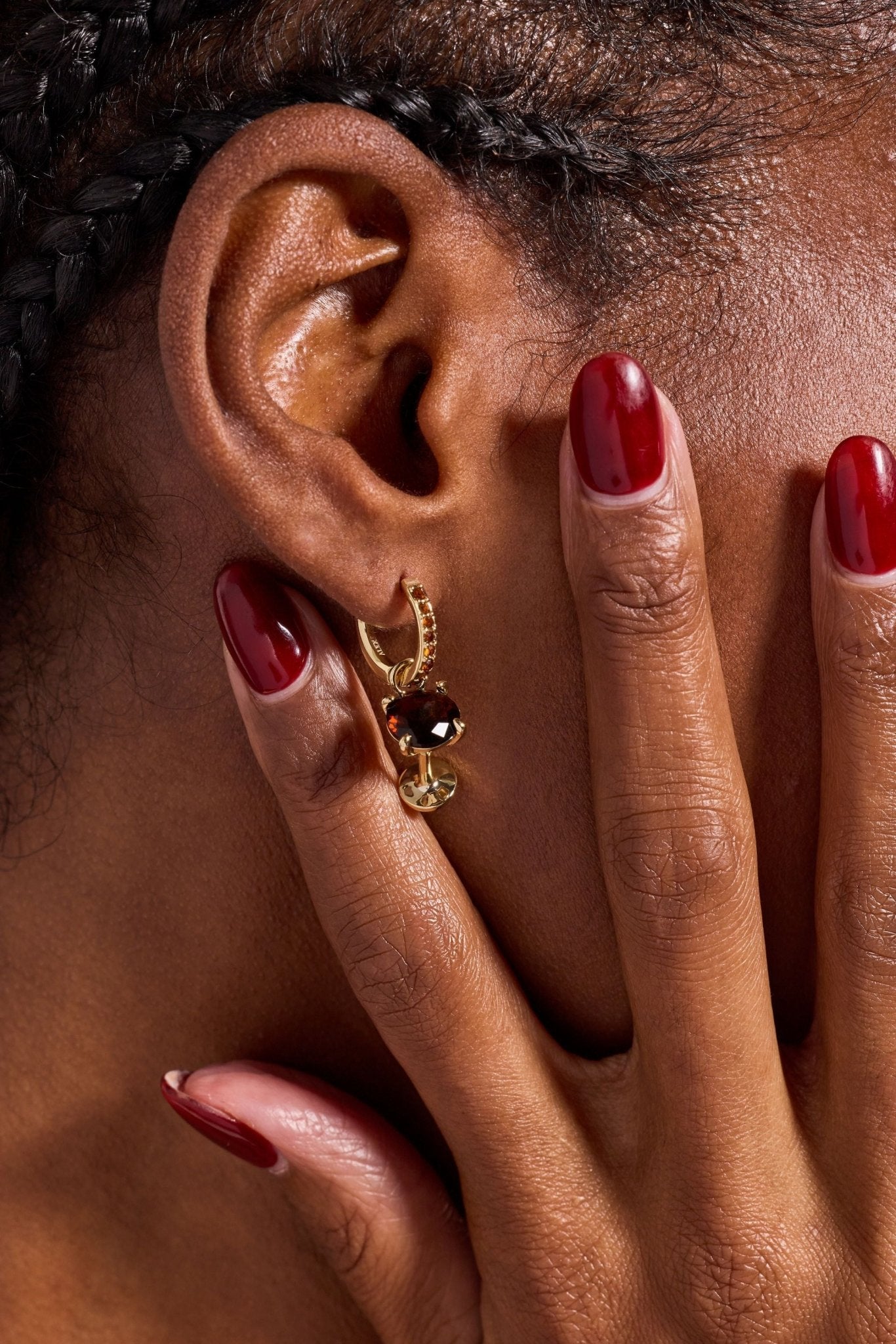 Espresso Martini Interchangeable Charm Huggie Hoop Set of 2 by ALEX AND ANI at Shirley Shoppe