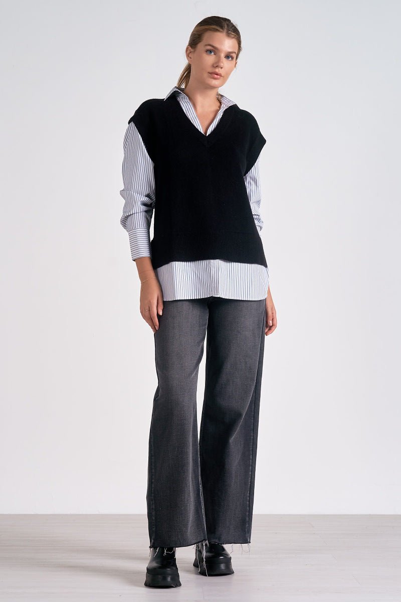 Essex Sweater Vest Top by Shop Elan at Shirley Shoppe