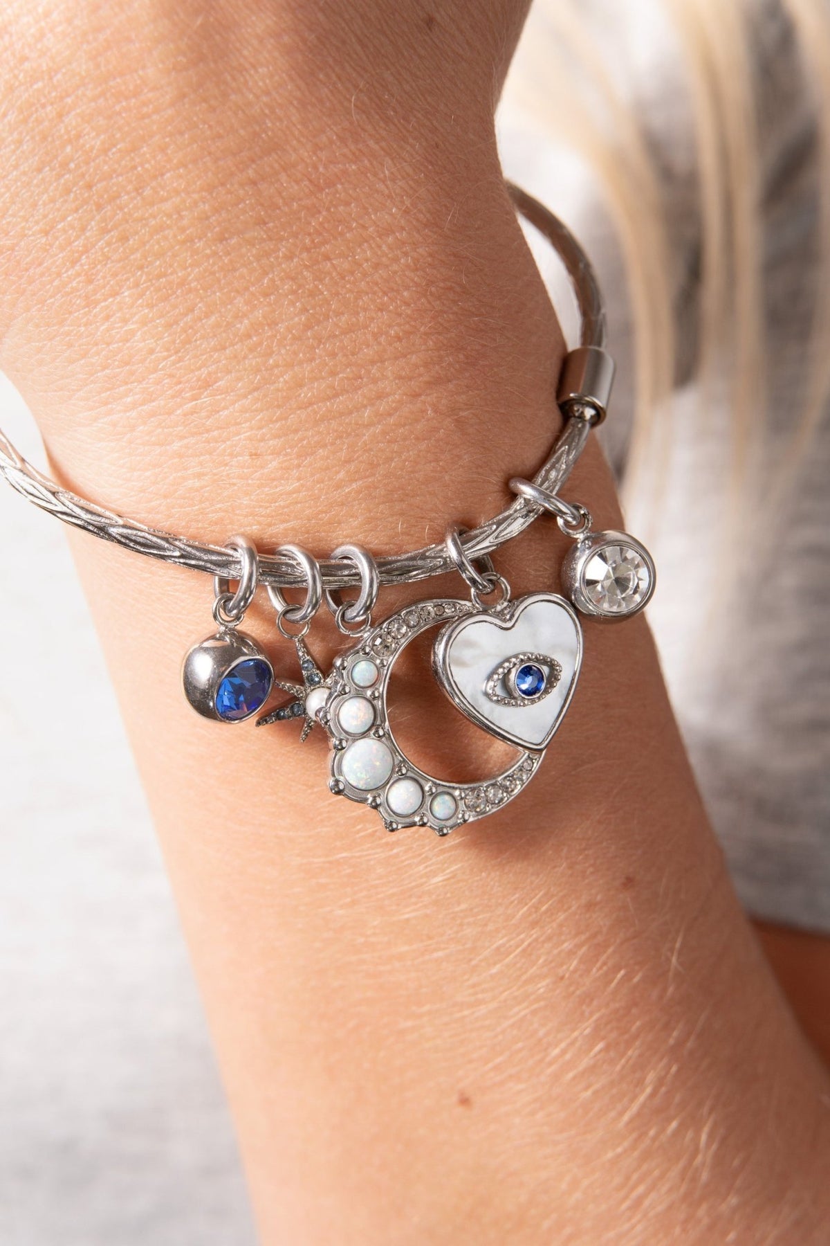 Evil Eye Heart Interchangeable Charm by ALEX AND ANI at Shirley Shoppe