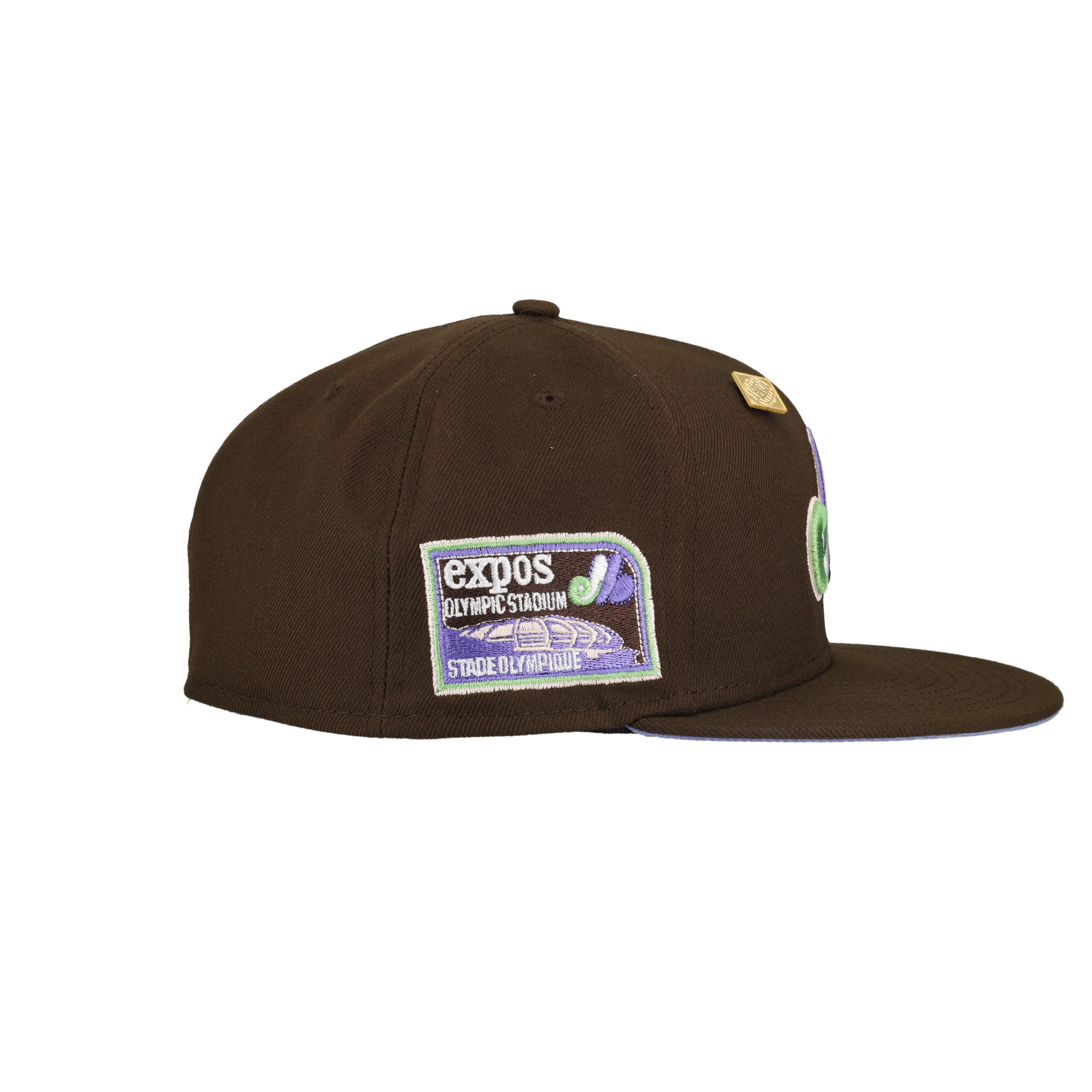 Montreal Expos Brown Olympic Stadium Patch 59Fifty Fitted Hat
