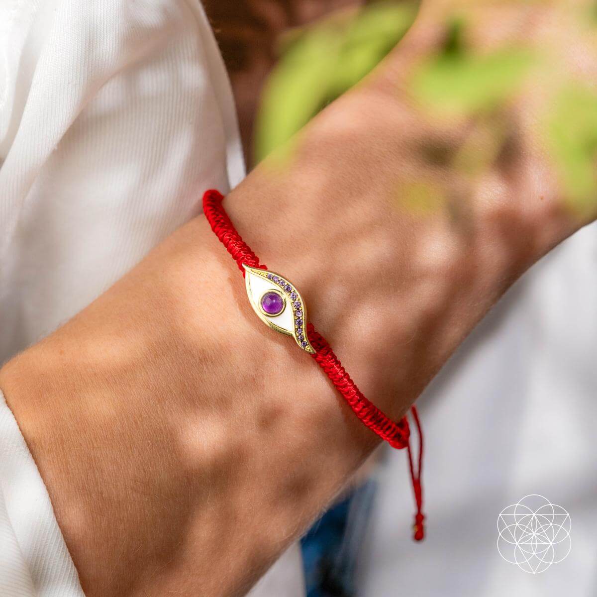 Eye of Spiritual Protection - Four-Strand Red String Bracelet by Conscious Items at Shirley Shoppe