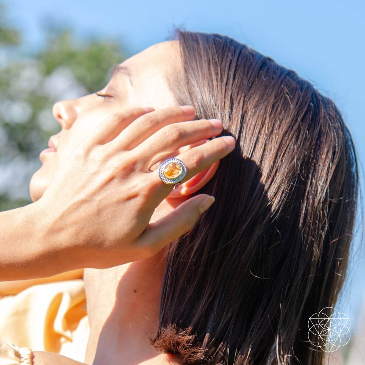 Eye of The Sun - Silver Aura Ring of Attraction by Conscious Items at Shirley Shoppe