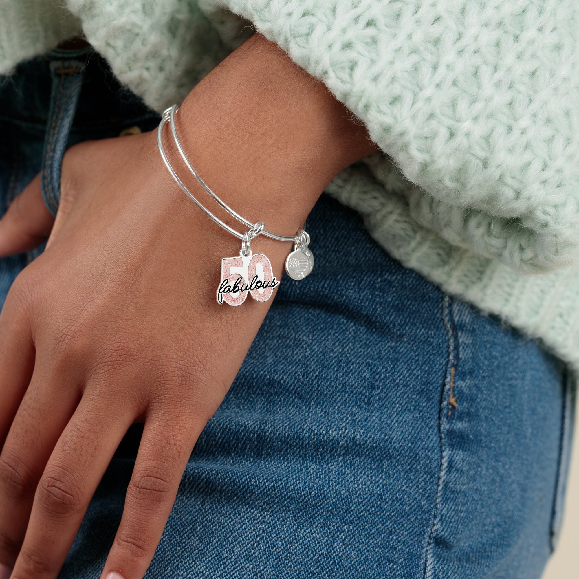 'Fabulous 50' Charm Bangle by ALEX AND ANI at Shirley Shoppe