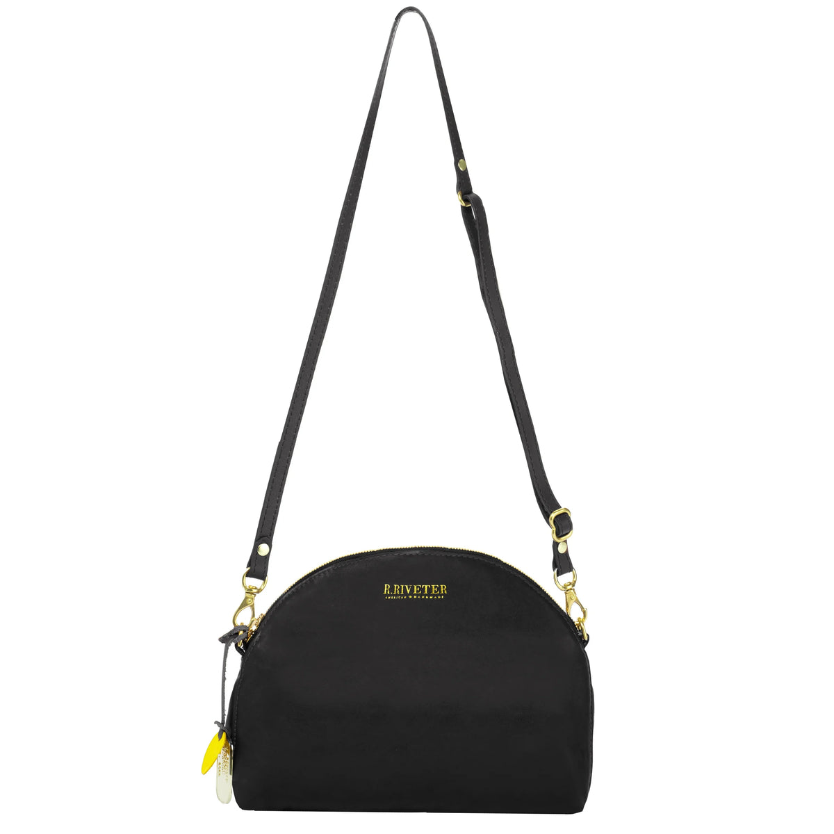 Hopper Crossbody Bag | Black Leather