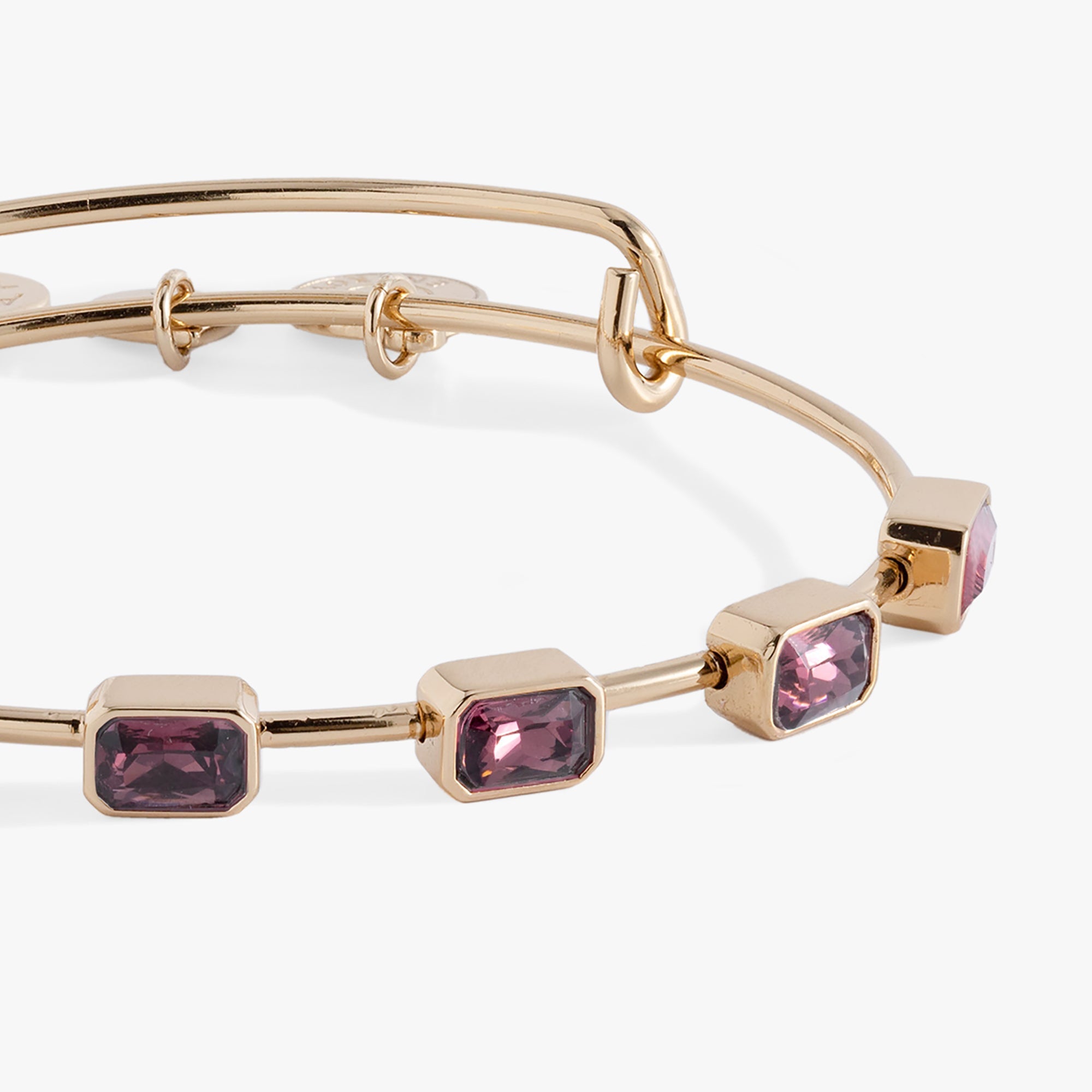 February Birthstone Emerald Cut Bangle by ALEX AND ANI at Shirley Shoppe