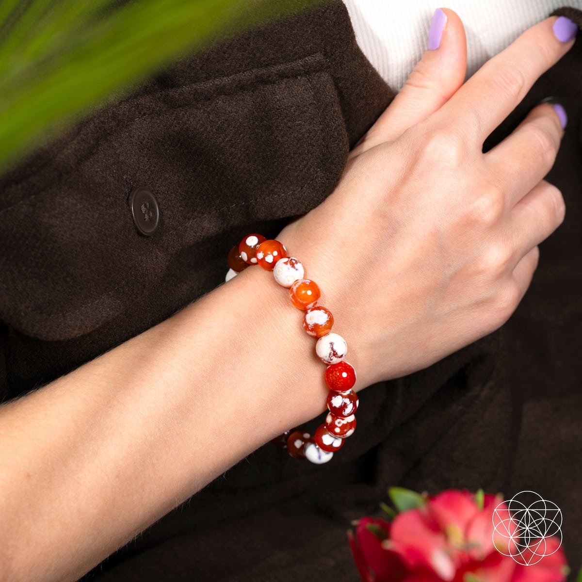 Feminine Force – Carnelian Orca Agate Bracelet by Conscious Items at Shirley Shoppe