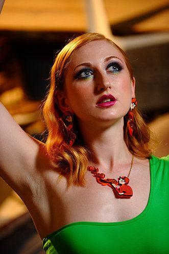 Fire Breather Halloween Necklace by Laliblue by Quirks! at Shirley Shoppe