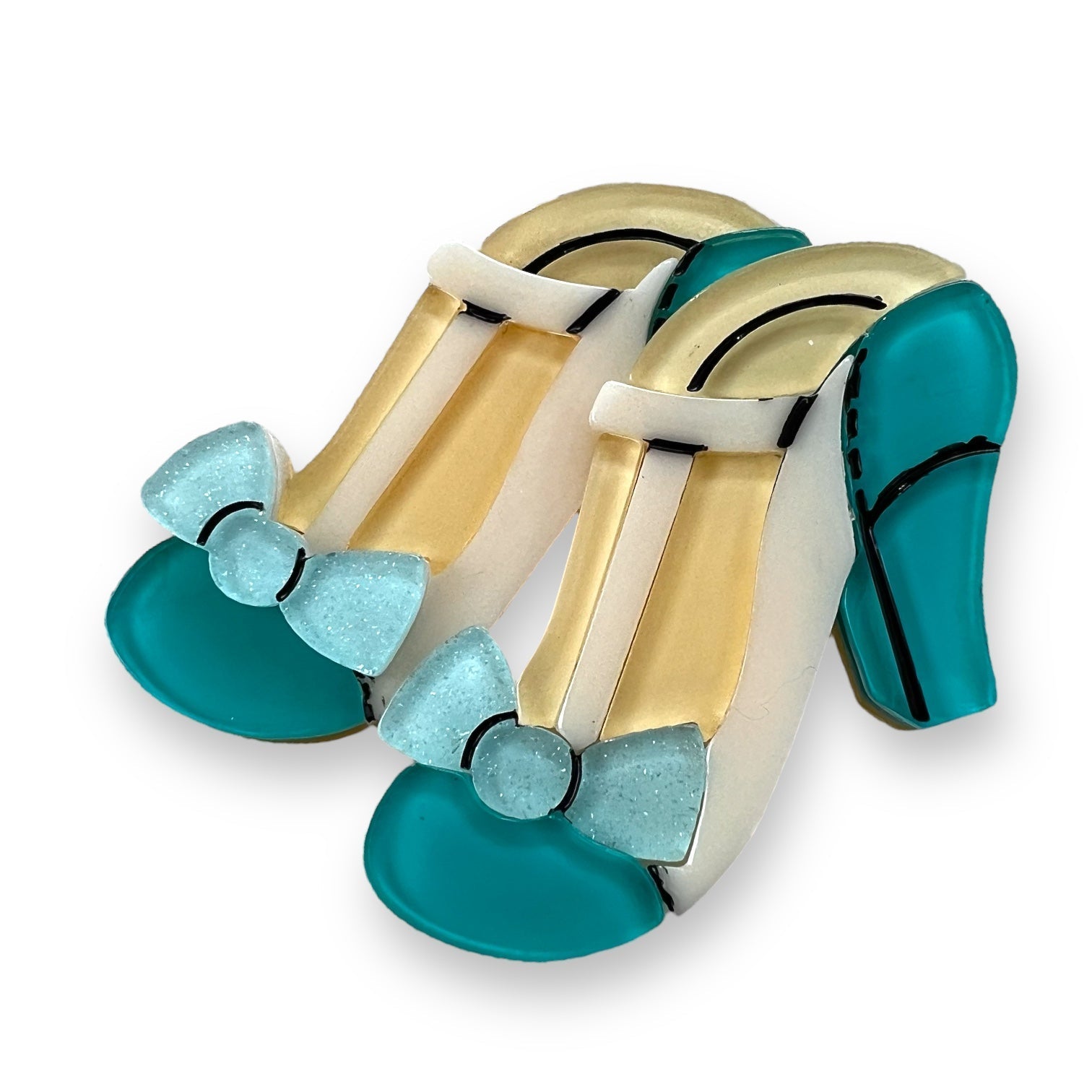 Flirty Footsteps Mini Brooch by Asia Ellington x Lipstick & Chrome by Quirks! at Shirley Shoppe