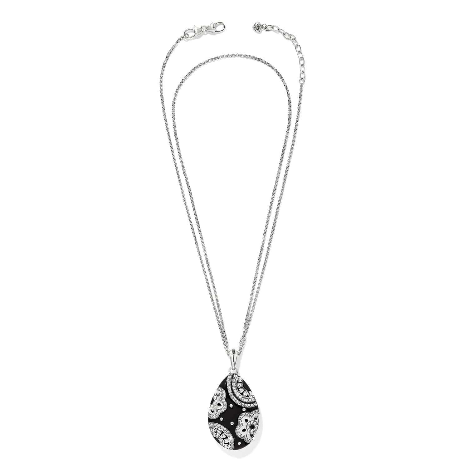 Flora Black Reversible Convertible Necklace