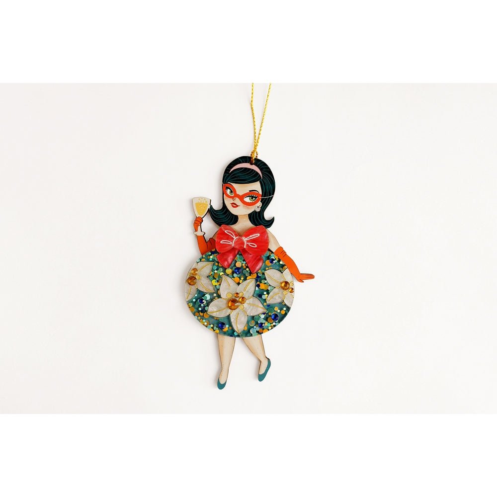 Floral Christmas Tree Ornament by Laliblue by Quirks! at Shirley Shoppe