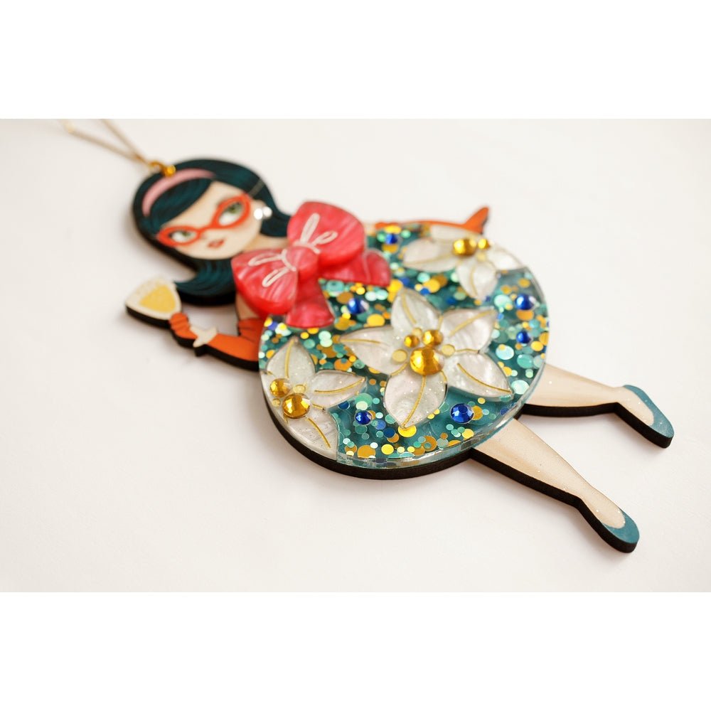 Floral Christmas Tree Ornament by Laliblue by Quirks! at Shirley Shoppe