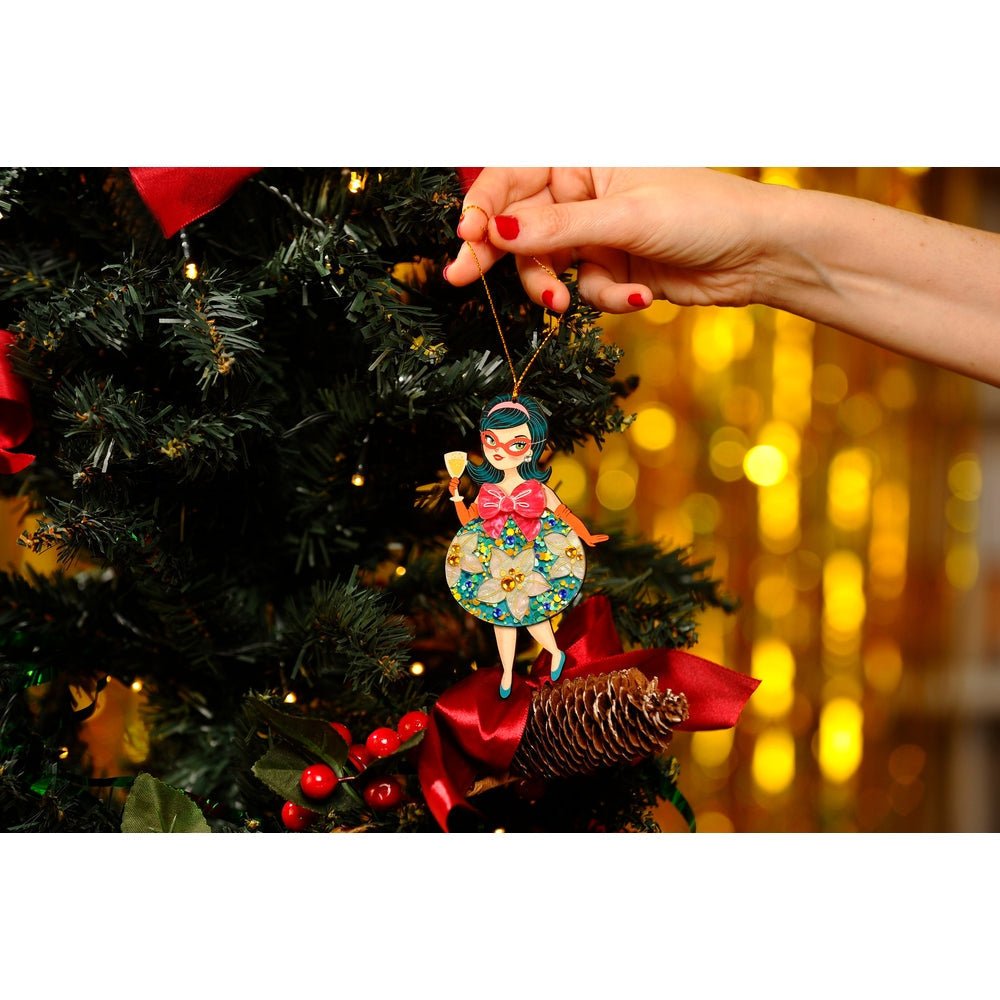 Floral Christmas Tree Ornament by Laliblue by Quirks! at Shirley Shoppe