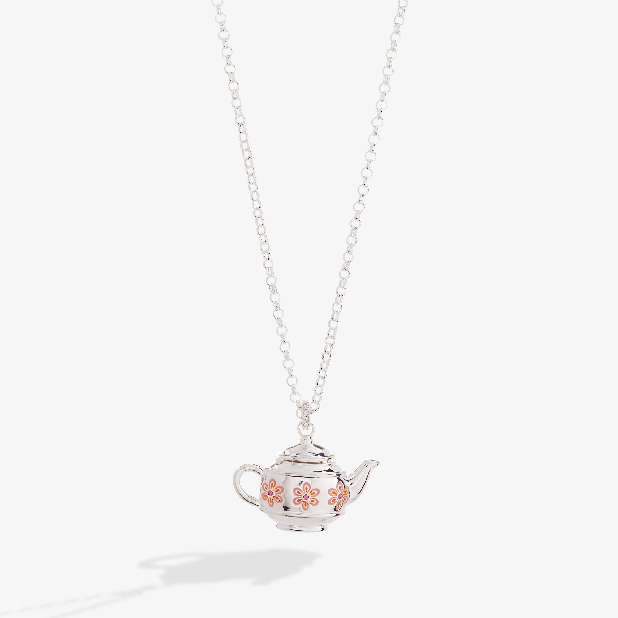 Floral Teapot Locket Pendant Necklace by ALEX AND ANI at Shirley Shoppe