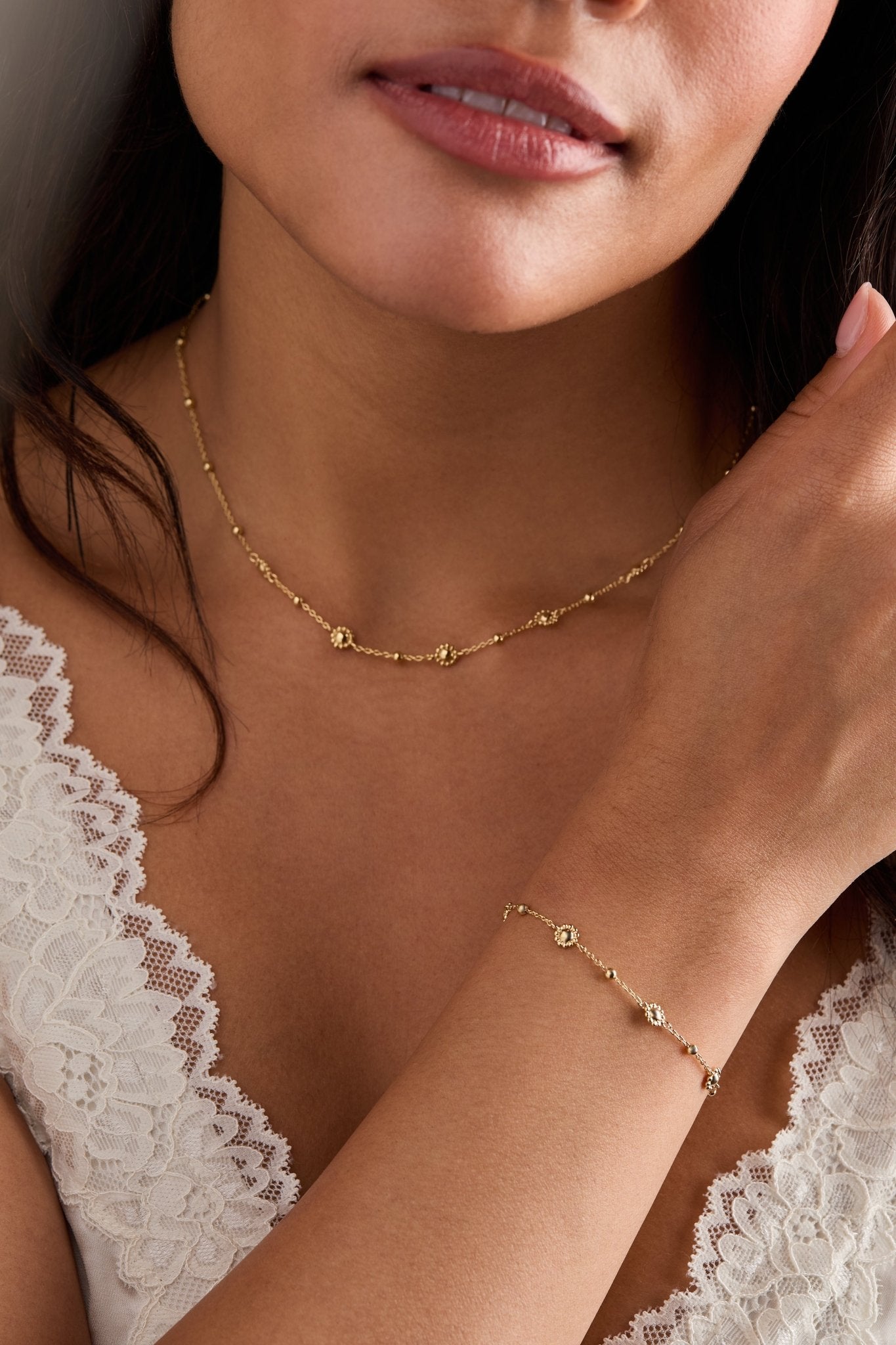 Floret Chain Necklace by ALEX AND ANI at Shirley Shoppe