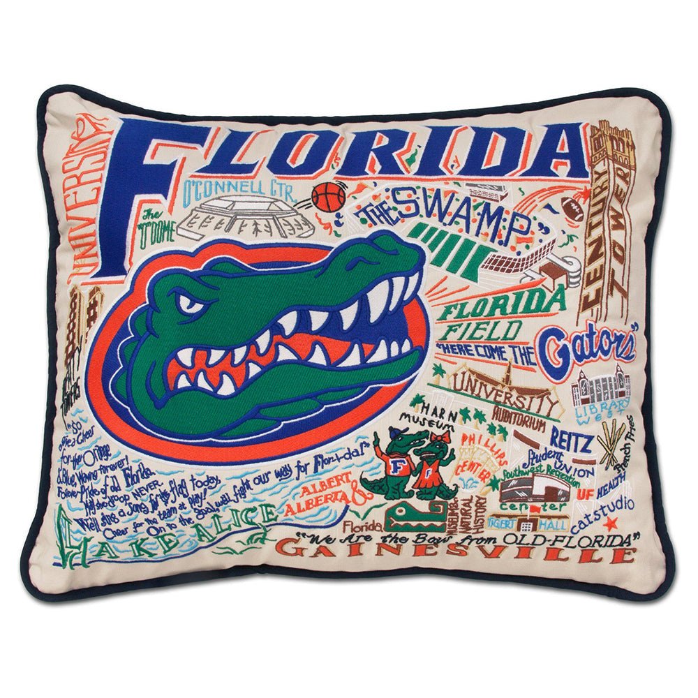 Florida, University of Collegiate Hand - Embroidered Pillow by Quirks! at Shirley Shoppe